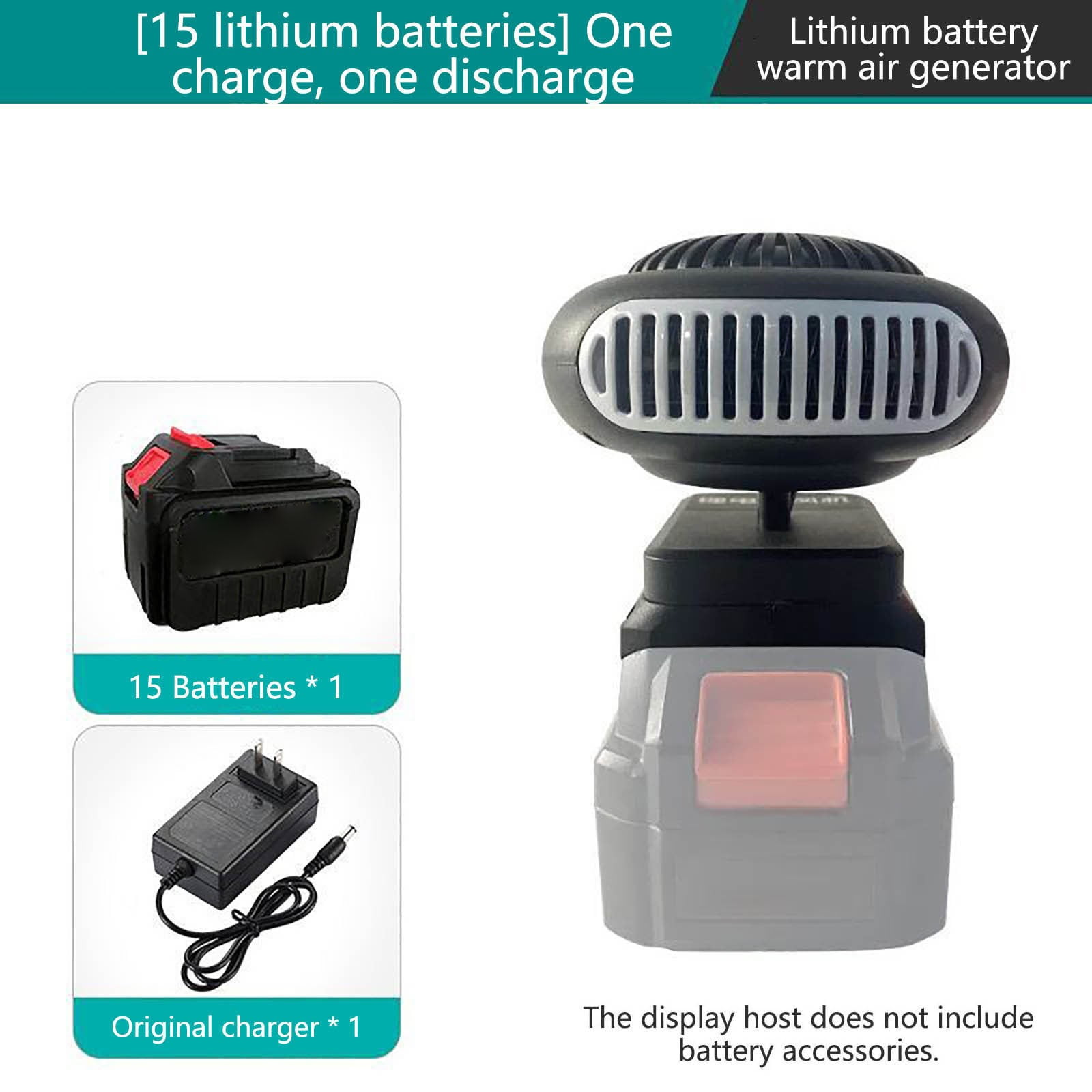 Portable Lithium Battery Fan with 3-in-1 Heating and Defogging,Large-Capacity Battery for Home,Car,or Outdoors,Safe Overheat Protection with Multiple Settings,Provides Instant Warmth Anywhere Section C15 (UK regulations) - Image 2