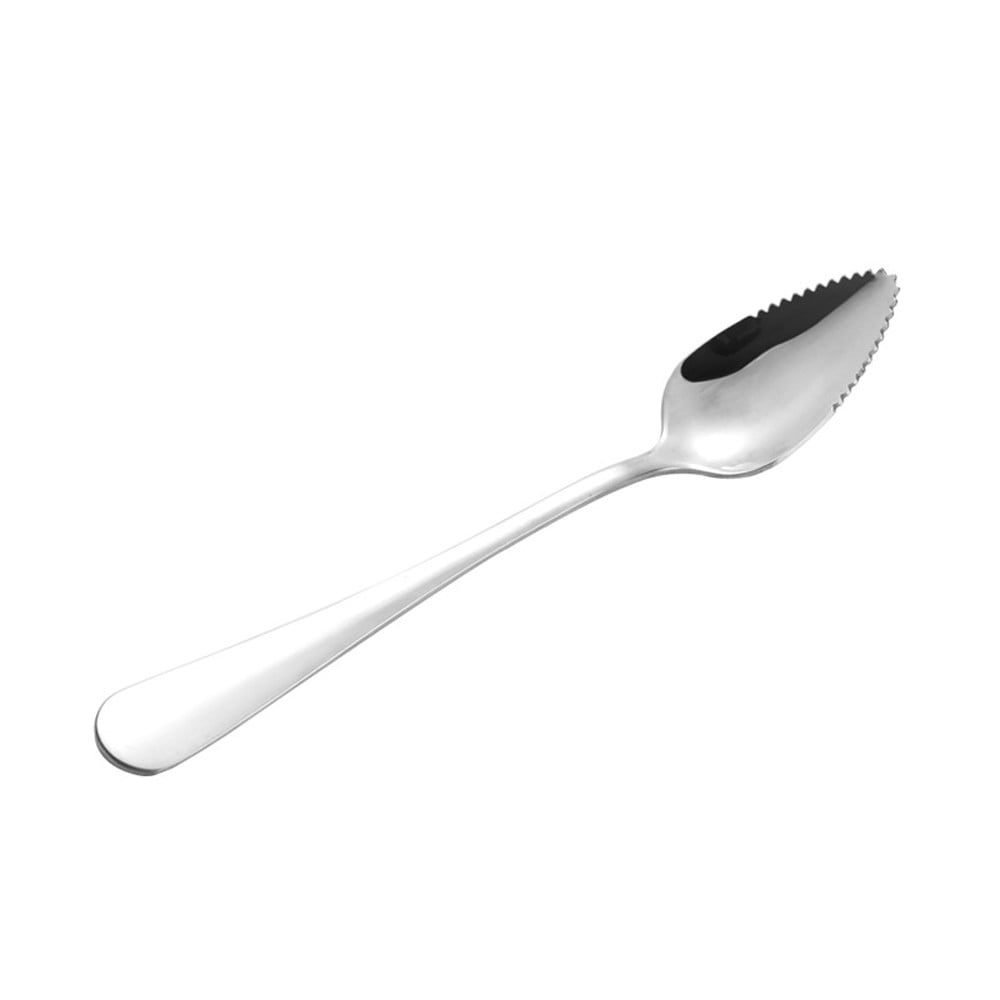 2 Pcs Grapefruit Spoons,Serrated Edge Stainless Steel Spoons,Stainless Steel Fruit Spoon,Dessert Spoons,Serrated Edge Spoons For Easily Cut Fruit,Dessert Cheese Vegetables Kitchen Tool 2 PCS - Image 1