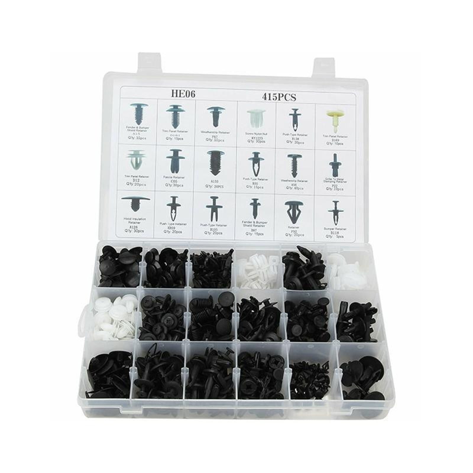 100-Piece Car Fastener Clip Set,Six Types of Nylon Retainers with Removal Tool,Universal for Automotive Trim and Bumper,Durable and Easy to Install,Saves Time on Repairs and Maintenance. - Image 3