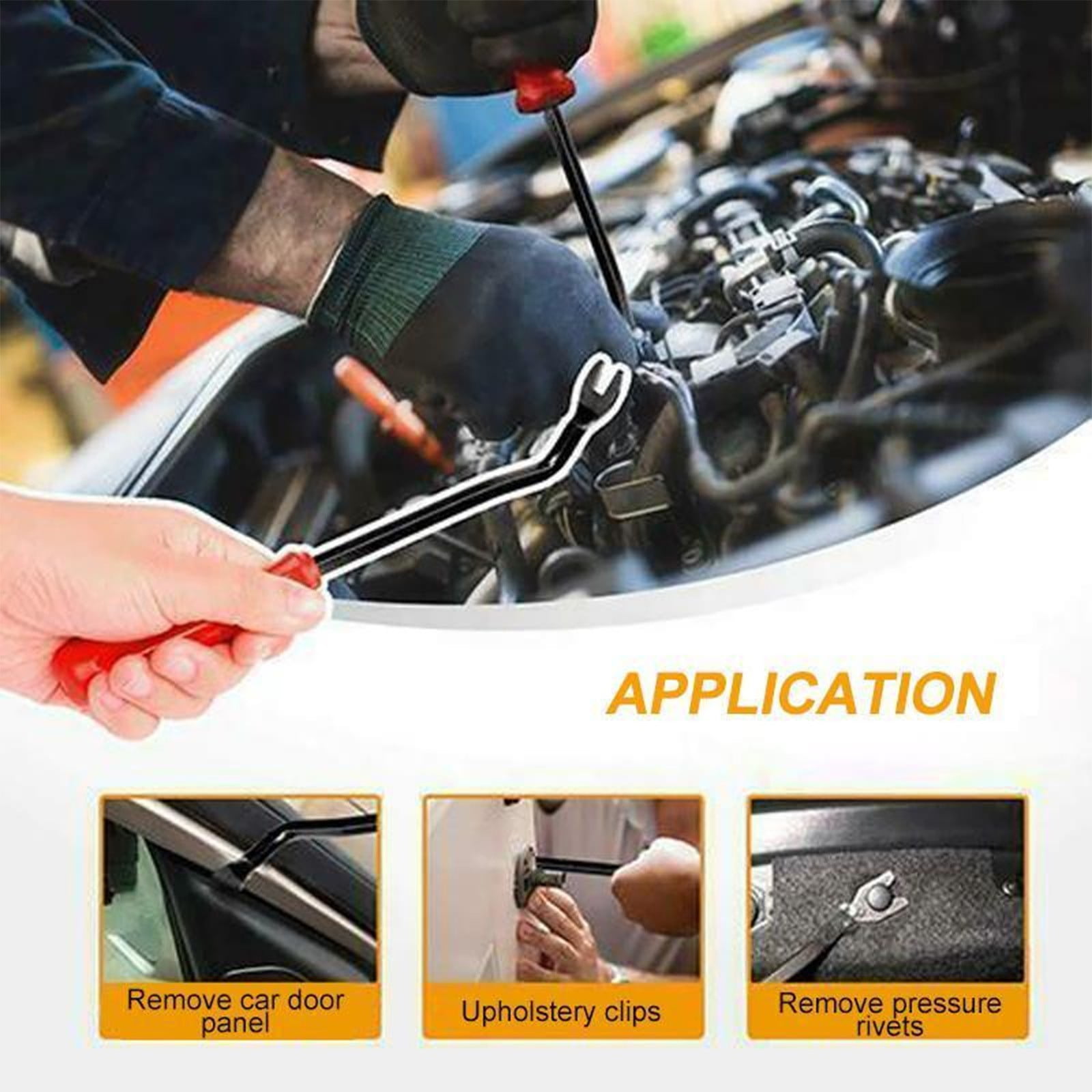 100-Piece Car Fastener Clip Set,Six Types of Nylon Retainers with Removal Tool,Universal for Automotive Trim and Bumper,Durable and Easy to Install,Saves Time on Repairs and Maintenance. - Image 5