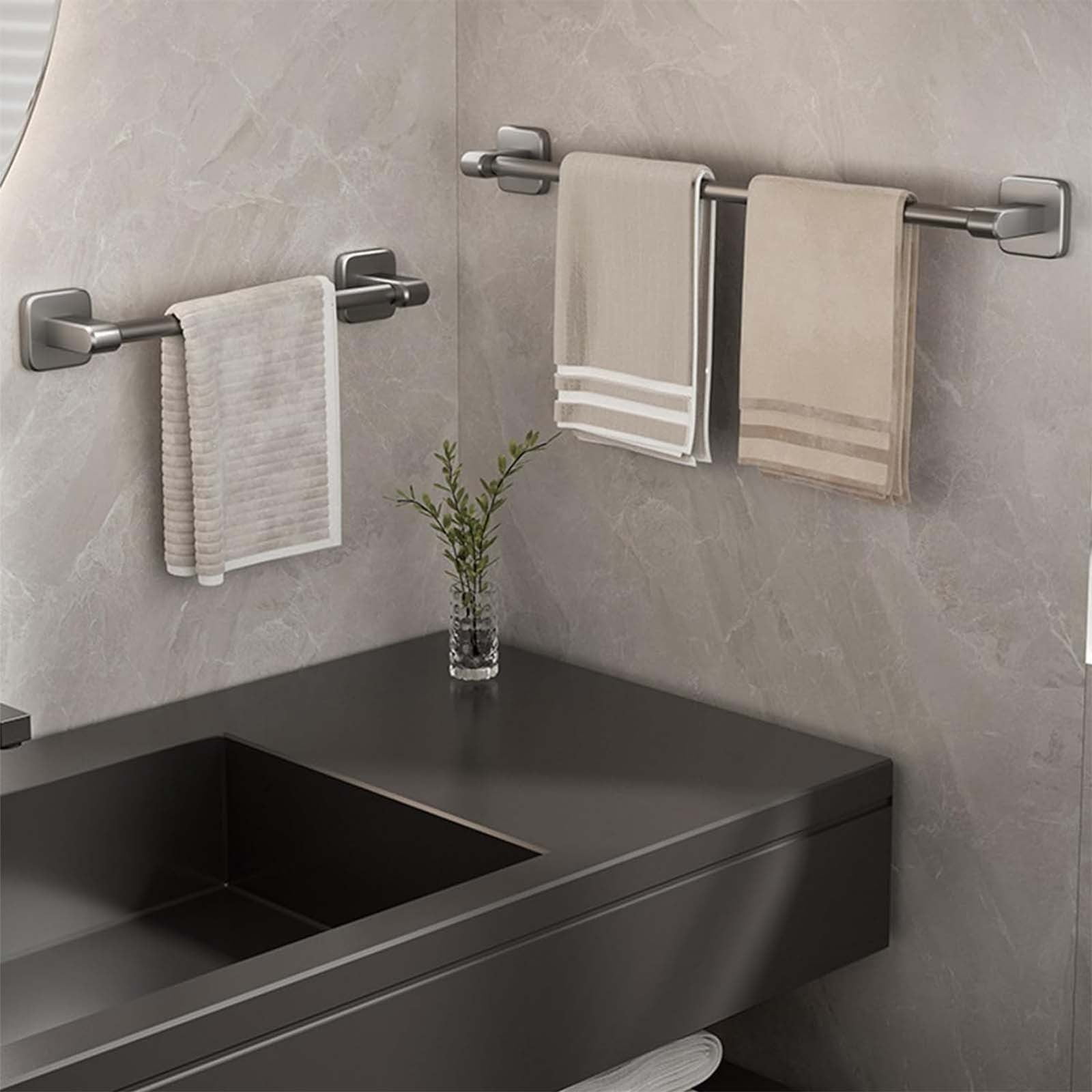Brushed Nickel Towel Bar,Towel Holder for Bathroom Wall with Hanging Length,Stainless Steel Towel Rod,Brushed Nickel Towel Racks for Bathroom Wall Mounted,Modern Home Decor 30cm - Image 2