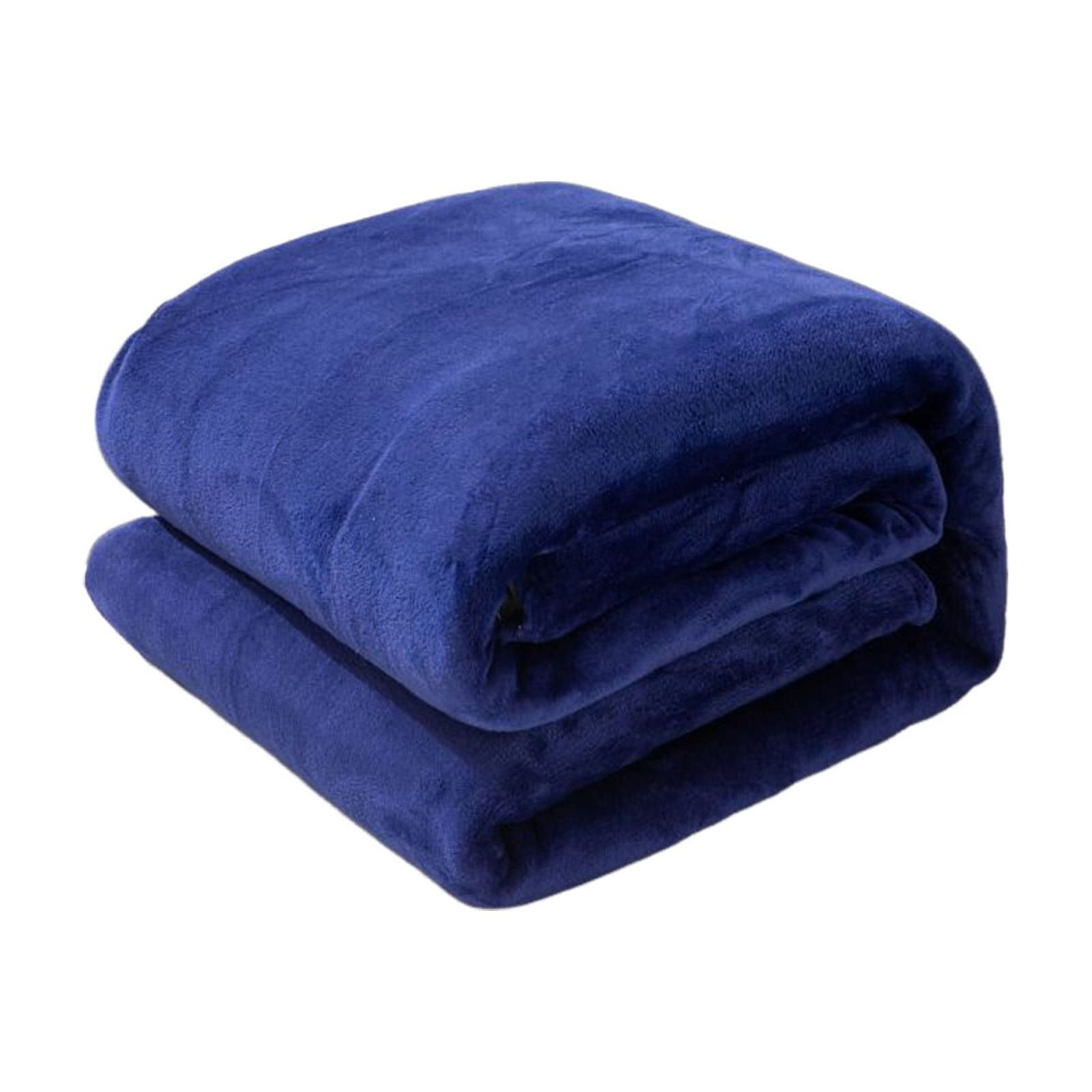 Fleece Throw Blanket for Couch,Super Soft Fuzzy Flannel Throw for Sofa, Luxury Plush Microfiber Bed Blanket, Cozy Home Decorative Velvet Gift Blanket,Fuzzy and Anti-Static(Grey 70x100cm) Blue1 70x100cm - Image 1