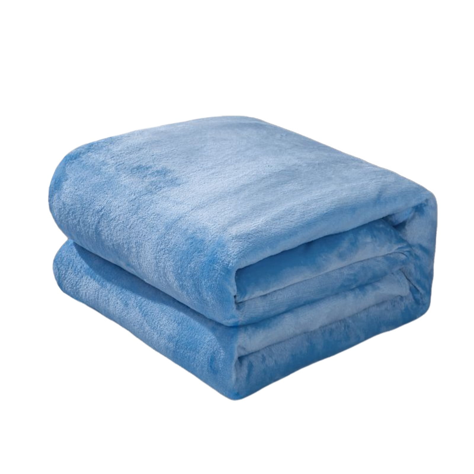 Fleece Throw Blanket for Couch,Super Soft Fuzzy Flannel Throw for Sofa, Luxury Plush Microfiber Bed Blanket, Cozy Home Decorative Velvet Gift Blanket,Fuzzy and Anti-Static(Grey 70x100cm) Blue2 70x100cm - Image 1