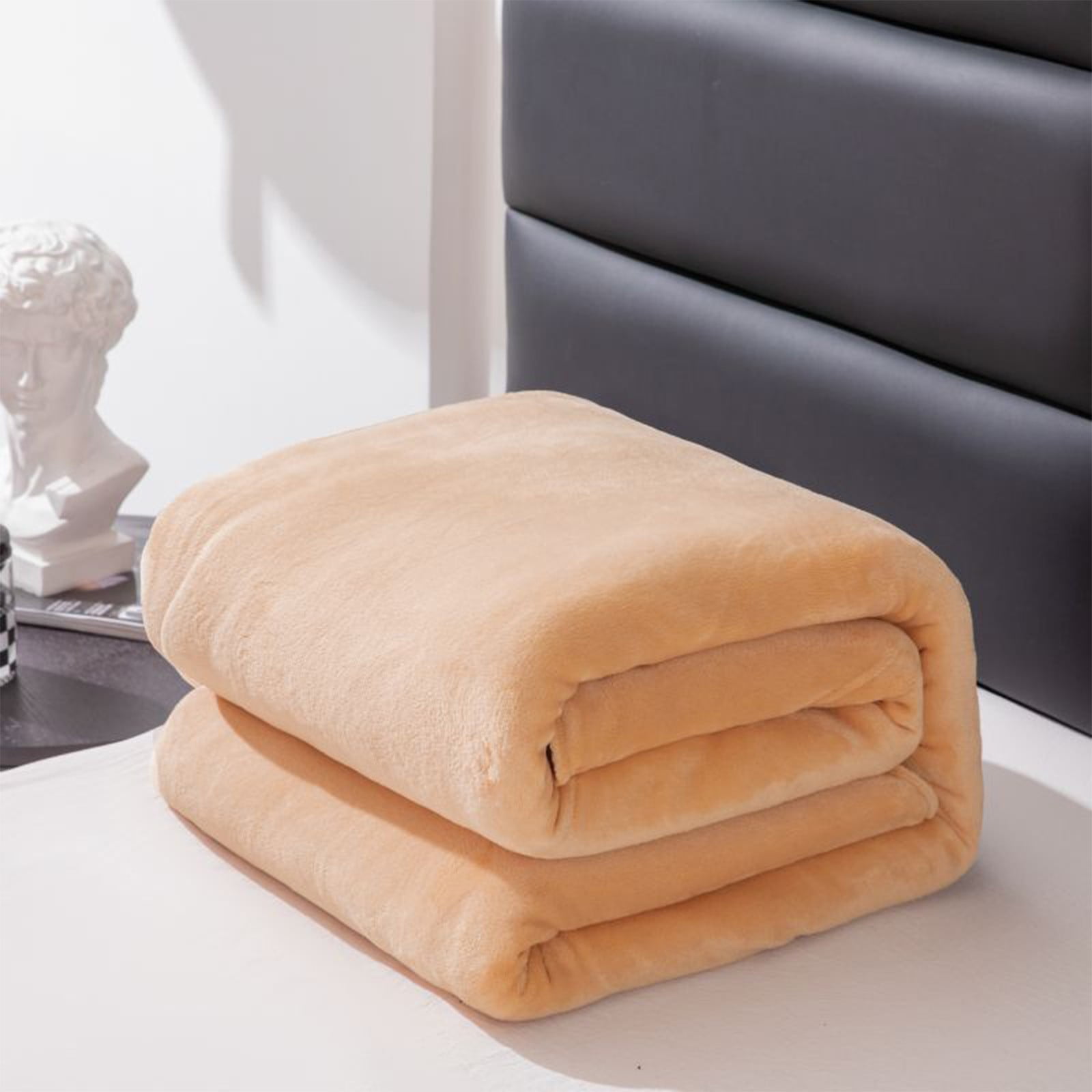 Fleece Throw Blanket for Couch,Super Soft Fuzzy Flannel Throw for Sofa, Luxury Plush Microfiber Bed Blanket, Cozy Home Decorative Velvet Gift Blanket,Fuzzy and Anti-Static(Grey 70x100cm) Brown 70x100cm - Image 3
