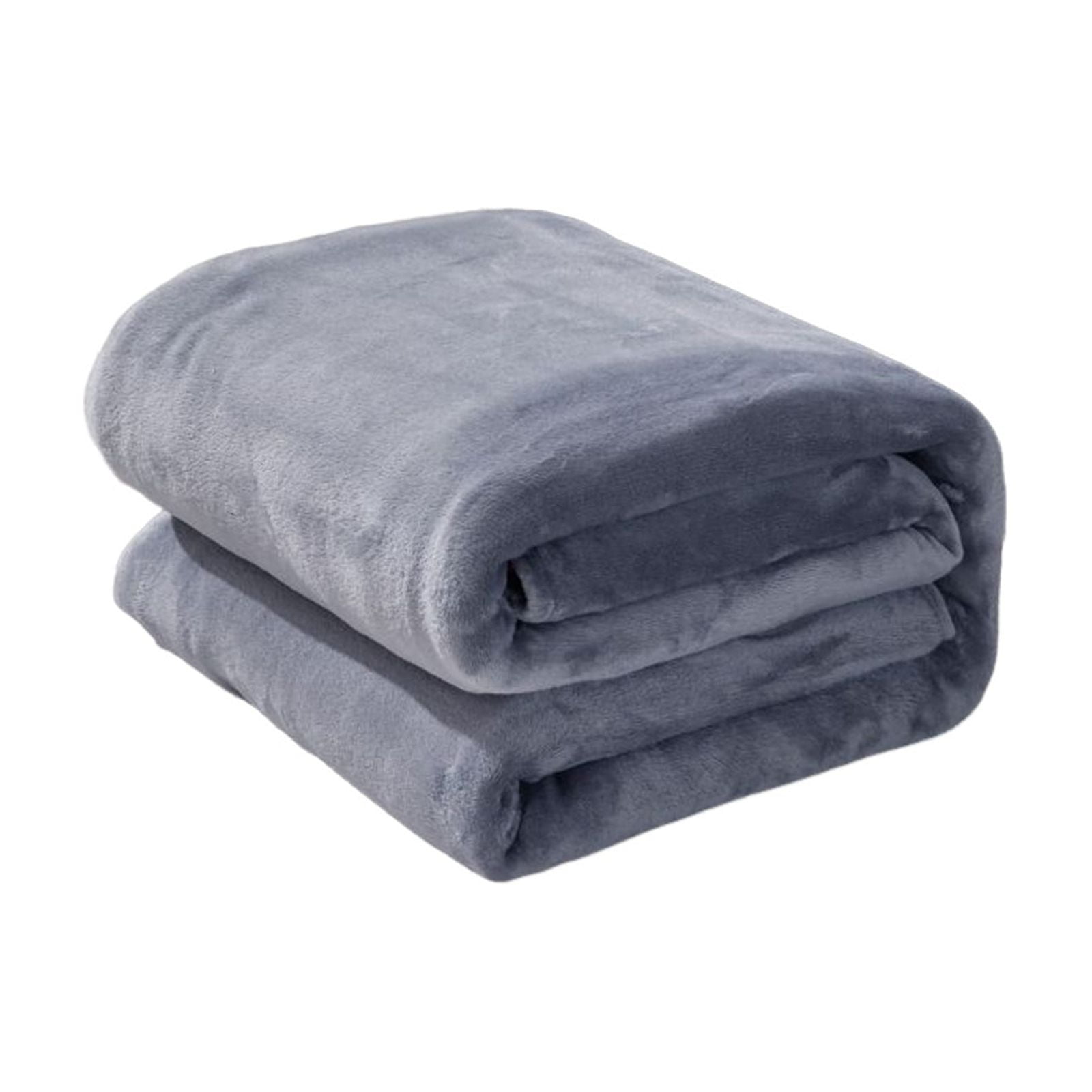 Fleece Throw Blanket for Couch,Super Soft Fuzzy Flannel Throw for Sofa, Luxury Plush Microfiber Bed Blanket, Cozy Home Decorative Velvet Gift Blanket,Fuzzy and Anti-Static(Grey 70x100cm) Grey 70x100cm - Image 1