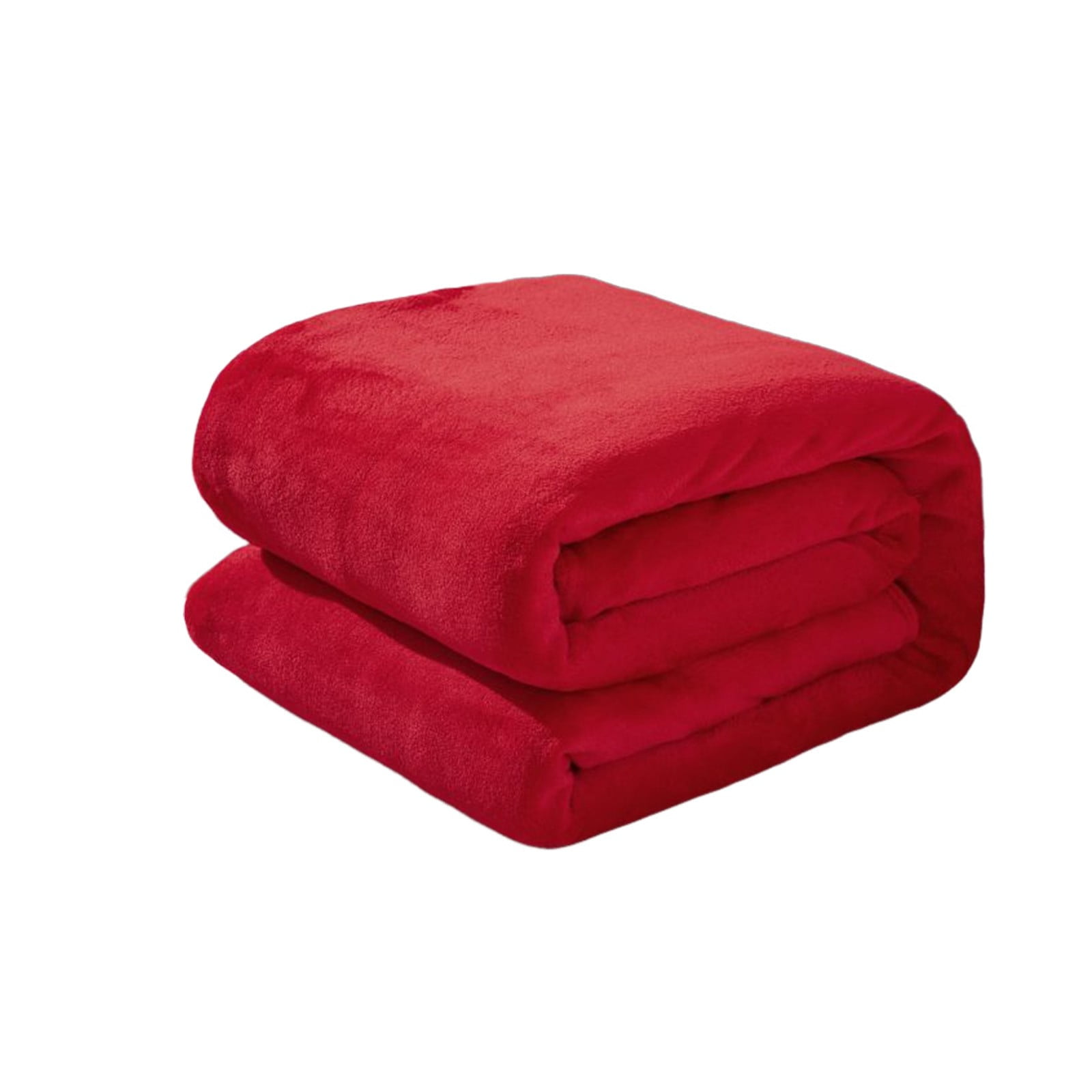 Fleece Throw Blanket for Couch,Super Soft Fuzzy Flannel Throw for Sofa, Luxury Plush Microfiber Bed Blanket, Cozy Home Decorative Velvet Gift Blanket,Fuzzy and Anti-Static(Grey 70x100cm) Red 70x100cm - Image 1