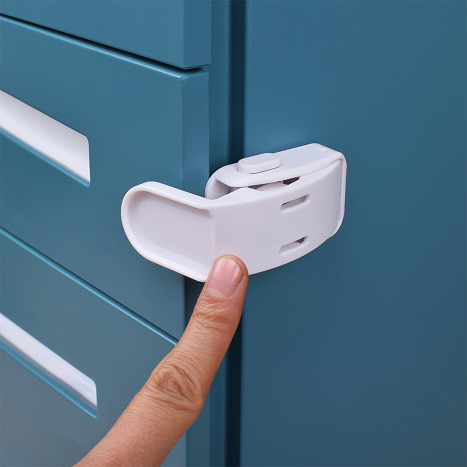 Drawer Locks Child Proofing, Child Proof Cabinet Locks For 0-12 Month Safety Botton Lock For Drawers Side Furniture Latches Corner Edges, 1 Pcs, 2.68x2.28 2.68