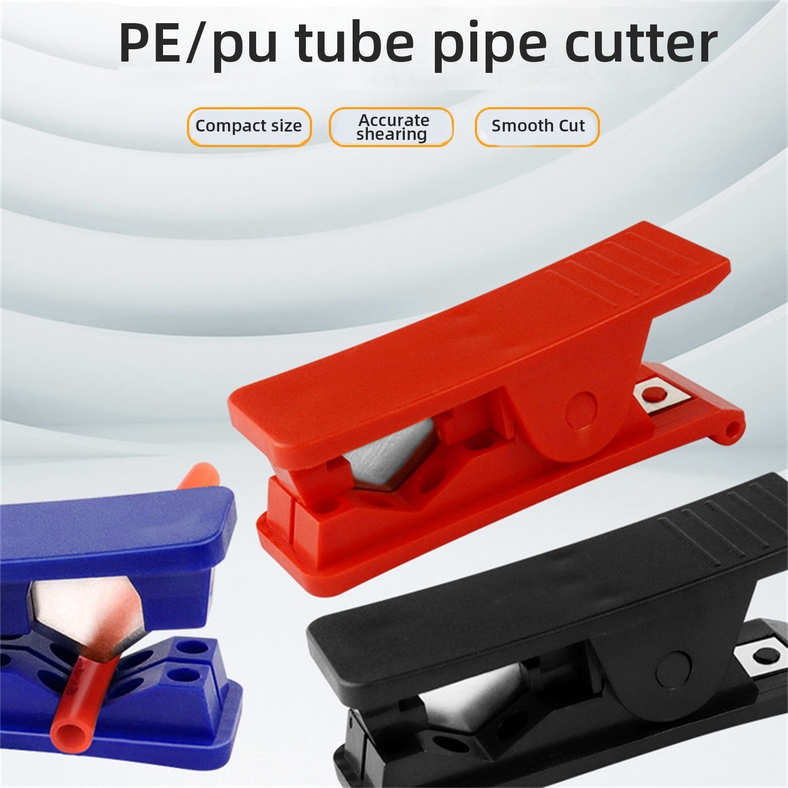 Plastic Tubing Cutter, Pipe Cutter With Comfortable Handle, Hose Tube Cutter, Pipe Accurate Tube Cutting Tool for Nylon PVC PU Tubing and Hose Cut up to 3/4 Inch, 1 Pcs, 3.13x0.96x1.31 3.13