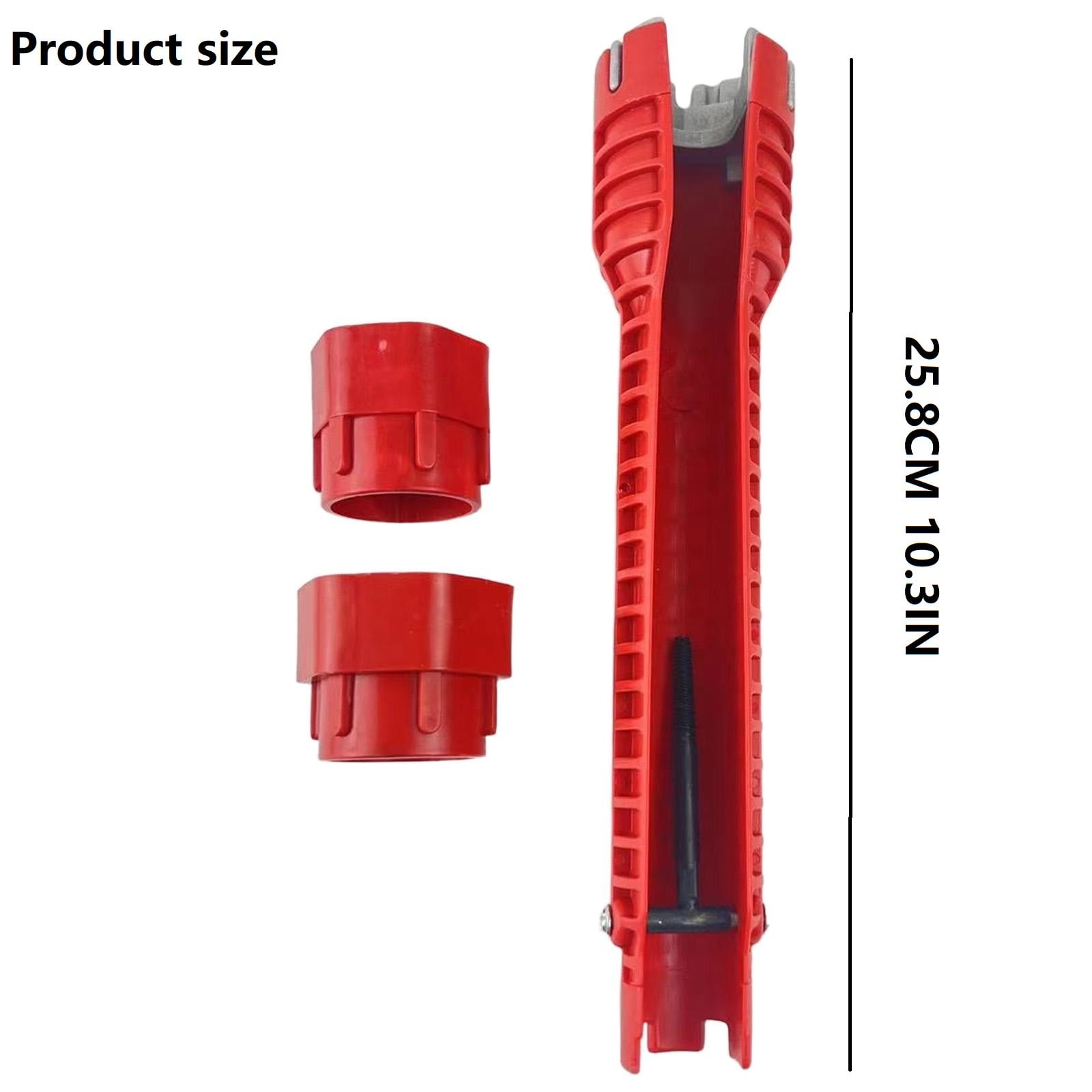 8 in 1 Multifunctional Sink Bathroom Wrench, Plumbing Installation Tool Household Water Pipe Faucet Washing Basin Corner Valve Sink Repair Removal Tool, 10.3 Inches 10.3