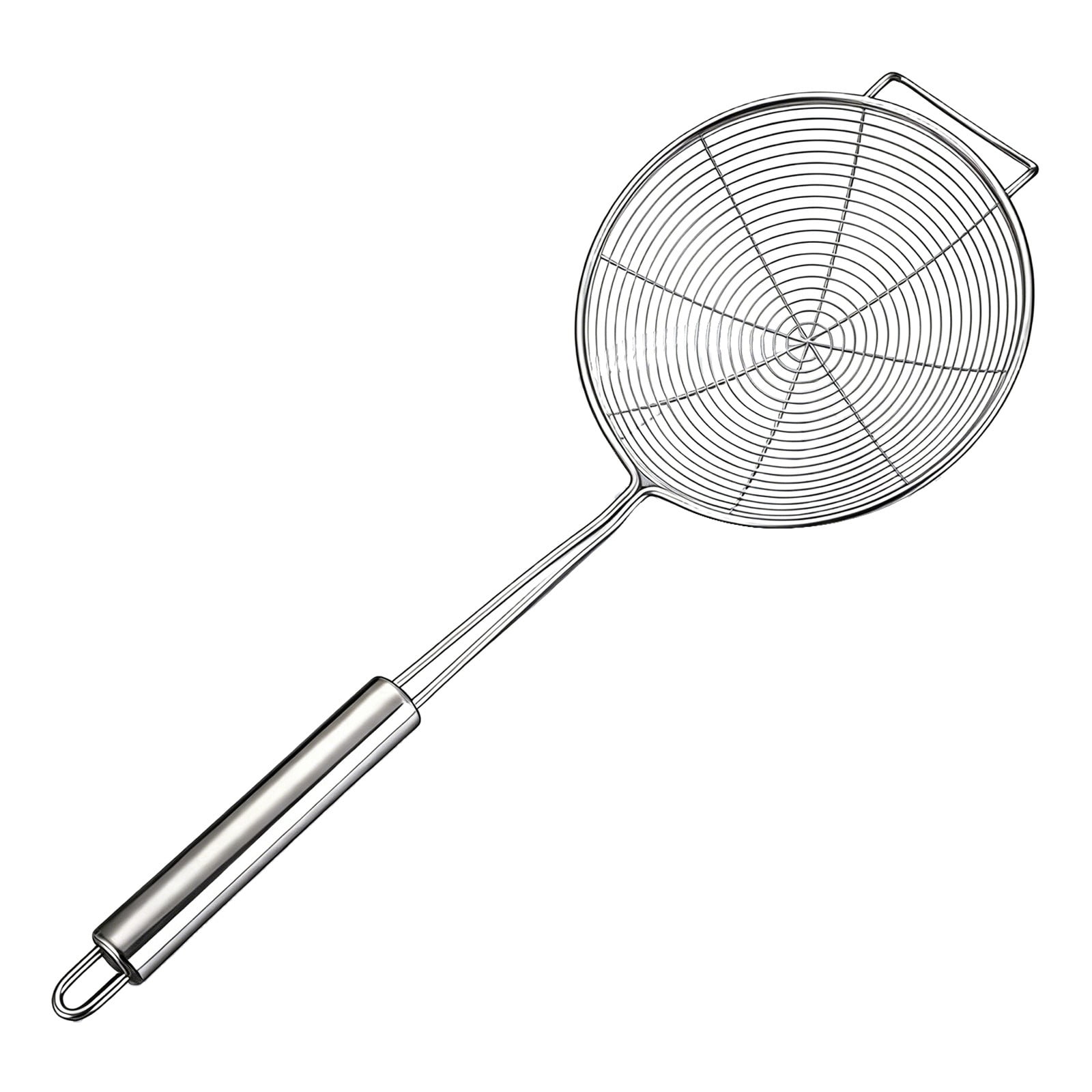 Strainer Spider Skimmers for Kitchen Cooking and Frying Food, Stainless Steel Slotted Spoon Pasta Strainers Tomato Food Strainer Skimmer Ladle For Pasta, 1 Pcs, 15.94x6.3 15.94
