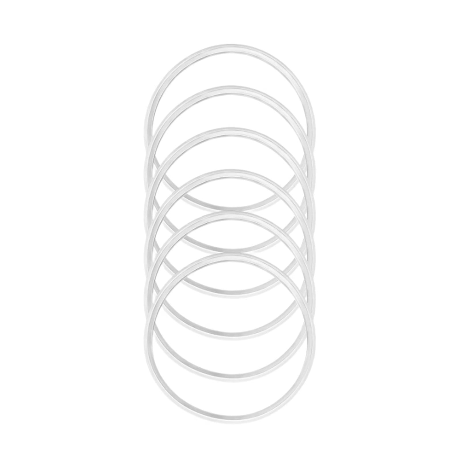 30 oz Replacement Rubber Lid Ring, 3.15 Inch Diameter Gasket Seals, White Lid Gasket Rings for Insulated Stainless Steel Tumbler, 6 Pcs 3.15