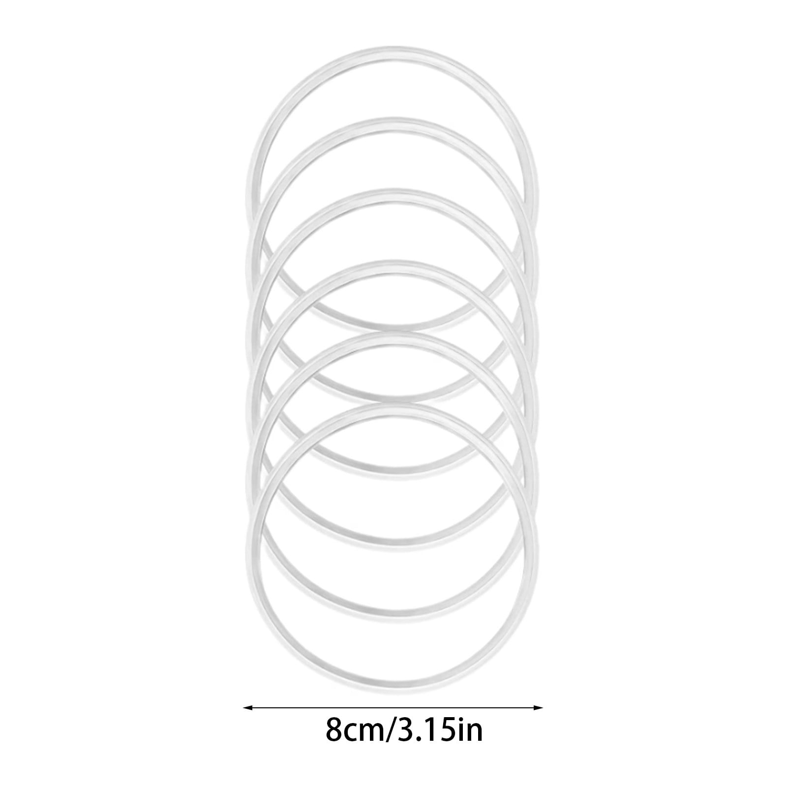 30 oz Replacement Rubber Lid Ring, 3.15 Inch Diameter Gasket Seals, White Lid Gasket Rings for Insulated Stainless Steel Tumbler, 6 Pcs 3.15
