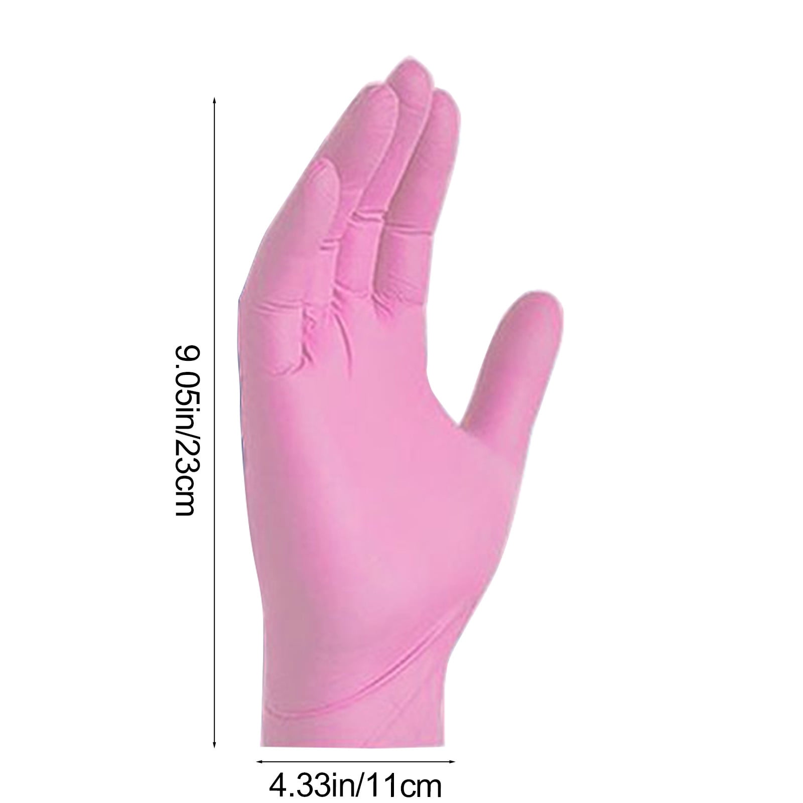 Nitrile Disposable Single Use Safety Gloves,Sustainable,Disposable Nitrile Gloves Food Grade Catering Kitchen Household Beauty Rubber Nitrile Gloves,(1 Box/50 Gloves) Pink - Image 4