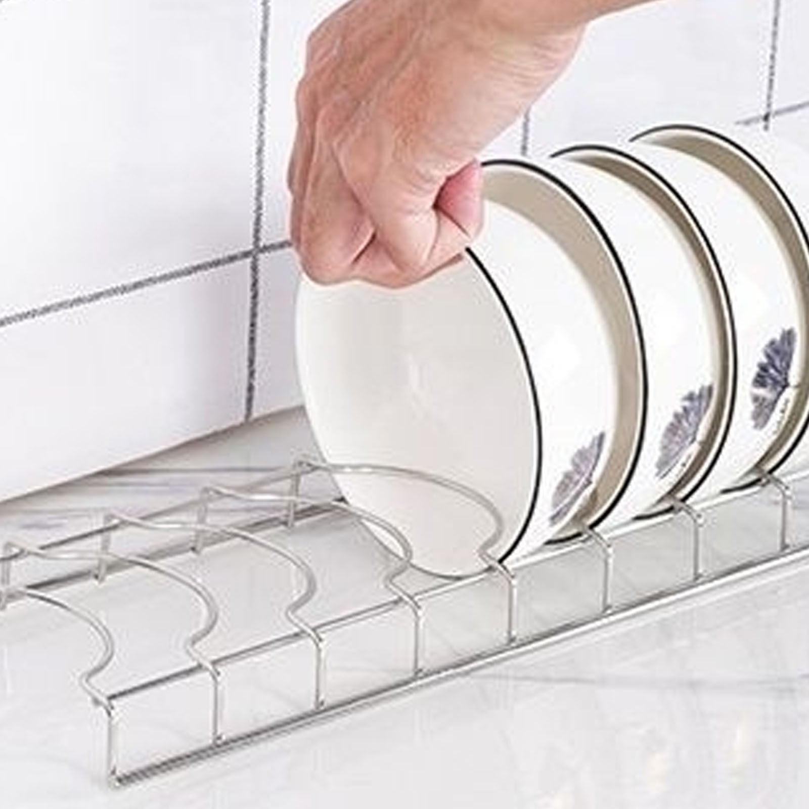 1 Pcs Lid Organizer,Pot Lid Organizer,Metal Pot Lid Holder,8-Tier Pot Lid Rack for Bakeware Dish Plate,Cutting Boards,Pots & Pans,Serving Trays,Containers in Cabinet Pantry,(A,11.61x4.72x0.9 in) A - Image 5