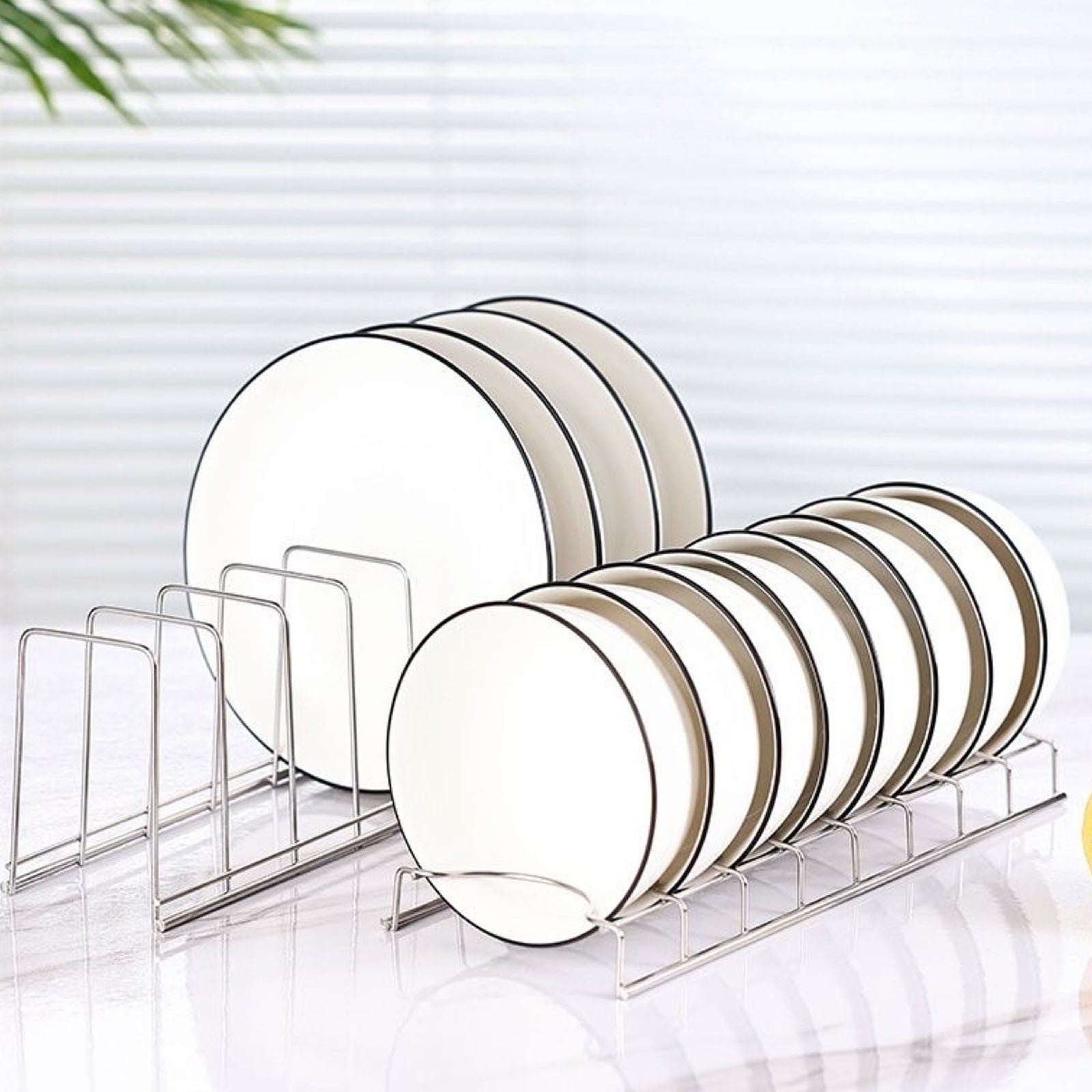 1 Pcs Lid Organizer,Pot Lid Organizer,Metal Pot Lid Holder,8-Tier Pot Lid Rack for Bakeware Dish Plate,Cutting Boards,Pots & Pans,Serving Trays,Containers in Cabinet Pantry,(A,11.61x4.72x0.9 in) A - Image 8