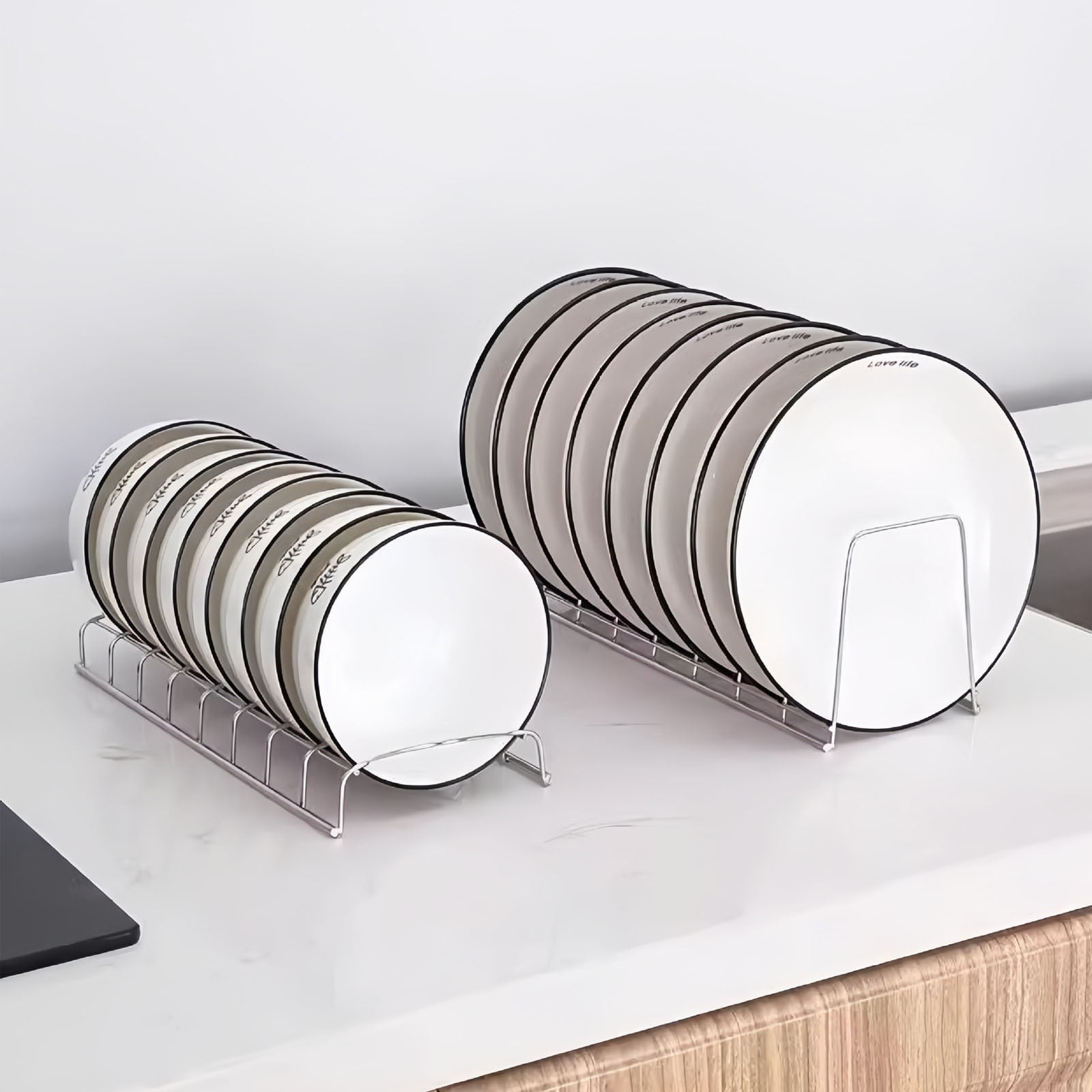 1 Pcs Lid Organizer,Pot Lid Organizer,Metal Pot Lid Holder,8-Tier Pot Lid Rack for Bakeware Dish Plate,Cutting Boards,Pots & Pans,Serving Trays,Containers in Cabinet Pantry,(A,11.61x4.72x0.9 in) B - Image 6