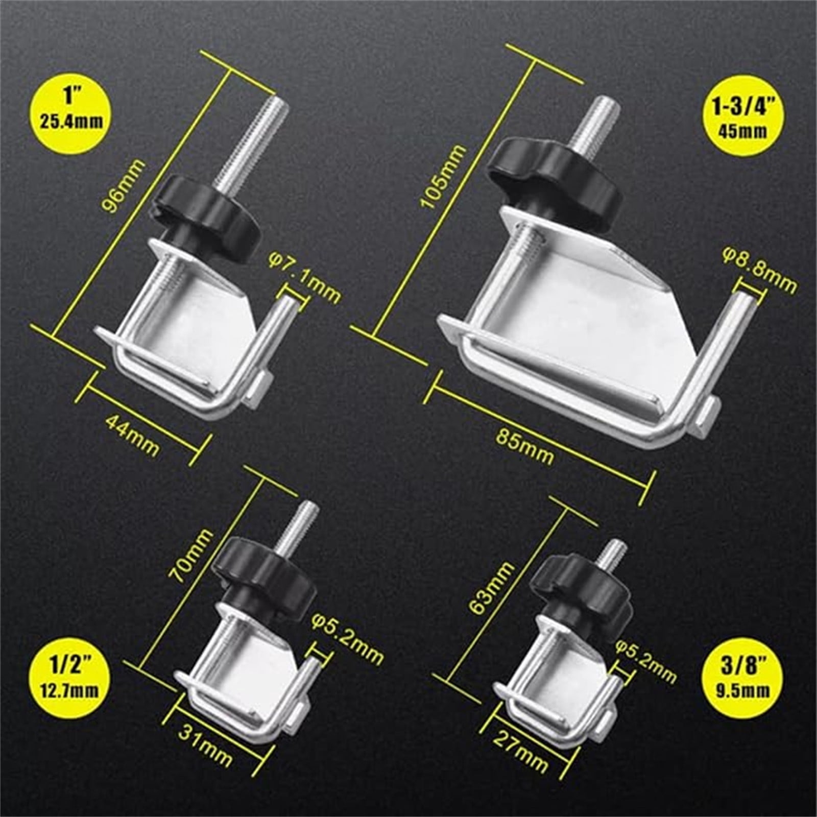 4PCS Fluid Line Hose Pinch Off Pliers Set,Fluid Line Hose Off Pinch Set Tool Hose Clamp Pliers Set 1-3/4