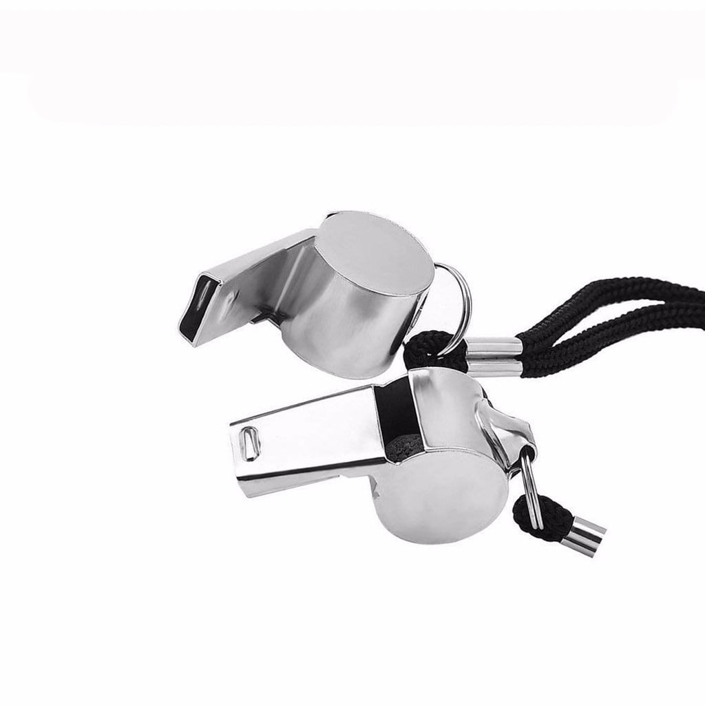 Stainless Steel Metal Referee Whistle with Lanyard,Crisp Sound for Sports and escuela,Durable and Portable for Coaches and Referees,Includes 2 Whistles for Soccer and Basketball - Image 3