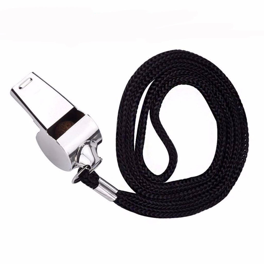 Stainless Steel Metal Referee Whistle with Lanyard,Crisp Sound for Sports and escuela,Durable and Portable for Coaches and Referees,Includes 2 Whistles for Soccer and Basketball - Image 4