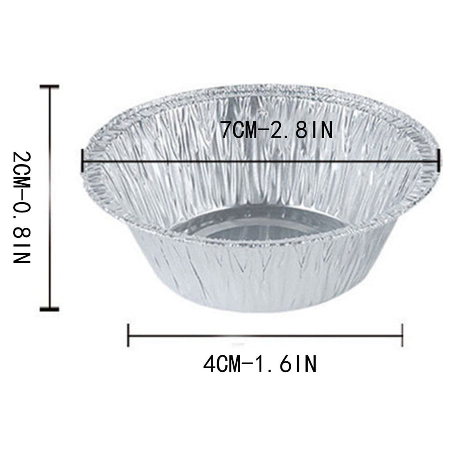 100 PCS Disposable Aluminum Foil Baking Cups,7x4x2cm Muffin and Cookie Molds,Oven Safe and No Cleaning Needed,Perfect for Cupcakes,Tartlets,and Party Treats,Convenient and Hygienic - Image 3