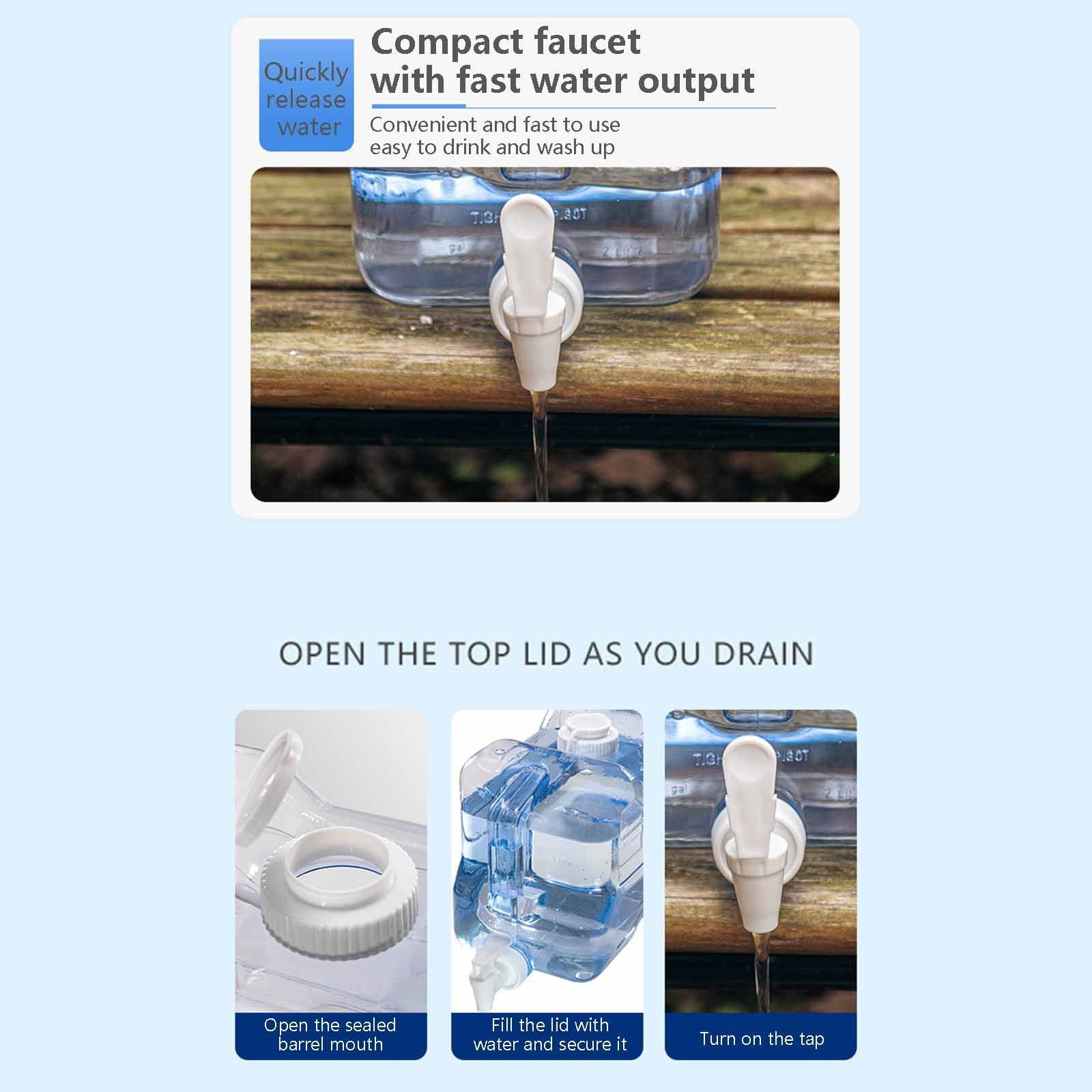 Fridge Water Dispensers Bottle with Leak-proof Spigot and Convenient Handle Plastic Cold Juice Beverage Dispenser Jug for Party Refrigerator Drink Juice Iced Tea, 1.5 Gallon, 1 Pcs, 13.78x4.92x8.46 13.78