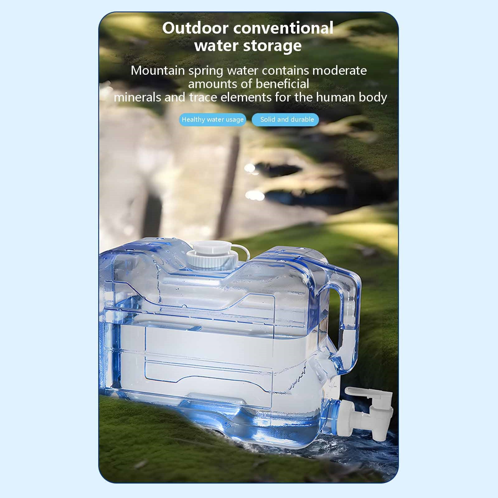 Fridge Water Dispensers Bottle with Leak-proof Spigot and Convenient Handle Plastic Cold Juice Beverage Dispenser Jug for Party Refrigerator Drink Juice Iced Tea, 1.5 Gallon, 1 Pcs, 13.78x4.92x8.46 13.78