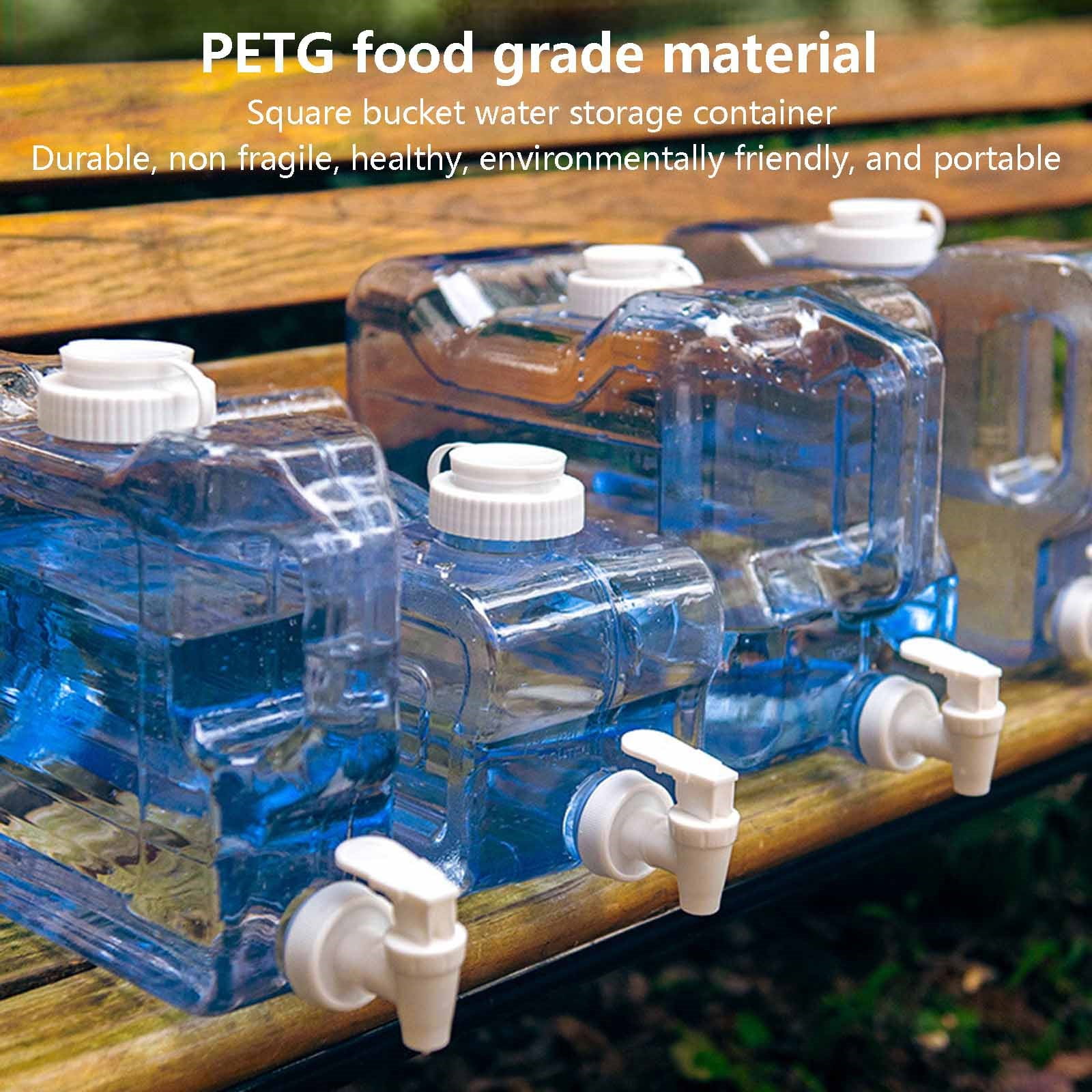 Fridge Water Dispensers Bottle with Leak-proof Spigot and Convenient Handle Plastic Cold Juice Beverage Dispenser Jug for Party Refrigerator Drink Juice Iced Tea, 1.5 Gallon, 1 Pcs, 13.78x4.92x8.46 13.78
