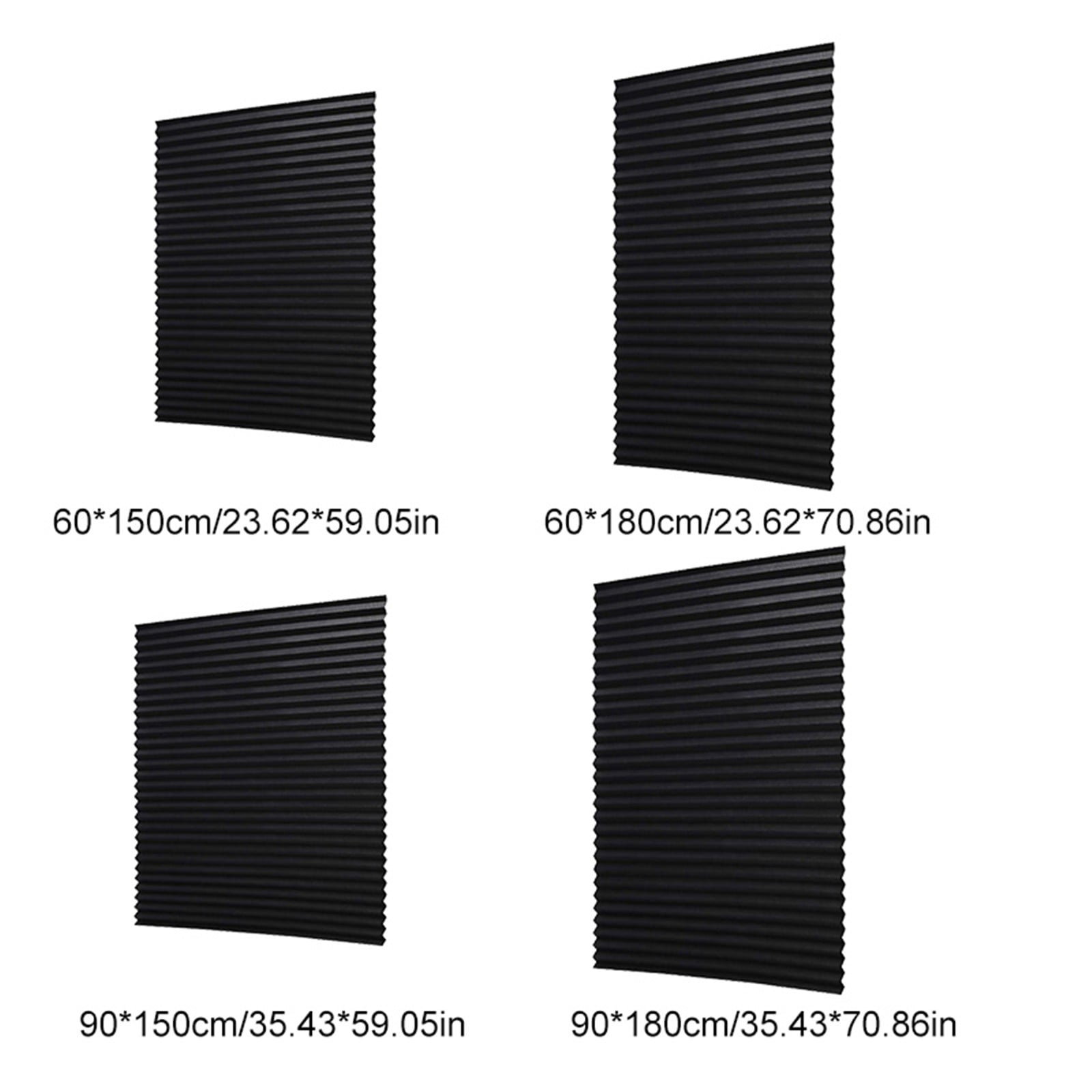 1 Pack Sunshade Shades,Pleated Paper Blinds for Indoor Windows Cut to Size Paper Shades,Thermal Insulation Blinds for Windows,No Tools,No Drilling for Office, Bedroom, Living Room(White 60x150cm) White 60x150cm - Image 3