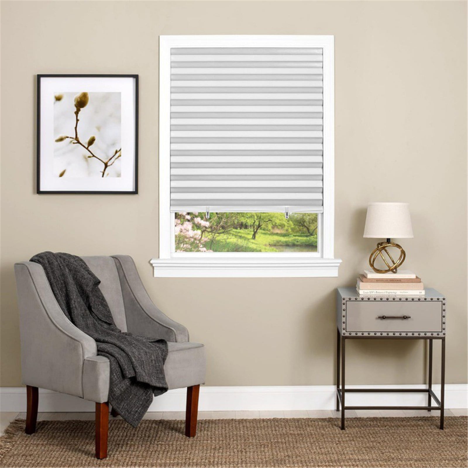 1 Pack Sunshade Shades,Pleated Paper Blinds for Indoor Windows Cut to Size Paper Shades,Thermal Insulation Blinds for Windows,No Tools,No Drilling for Office, Bedroom, Living Room(White 60x150cm) White 60x150cm - Image 5
