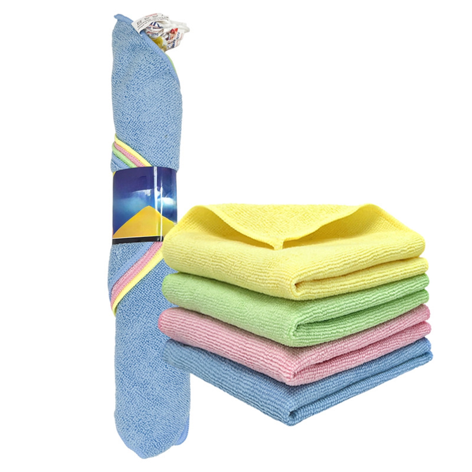 Ultra-Fine Microfiber Waffle Weave Cleaning Cloth 4 Piece,Super Absorbent and Quick-Drying for Kitchen or Car,Soft and Lint-Free,Reusable and Durable for Daily Cleaning Tasks. - Image 1