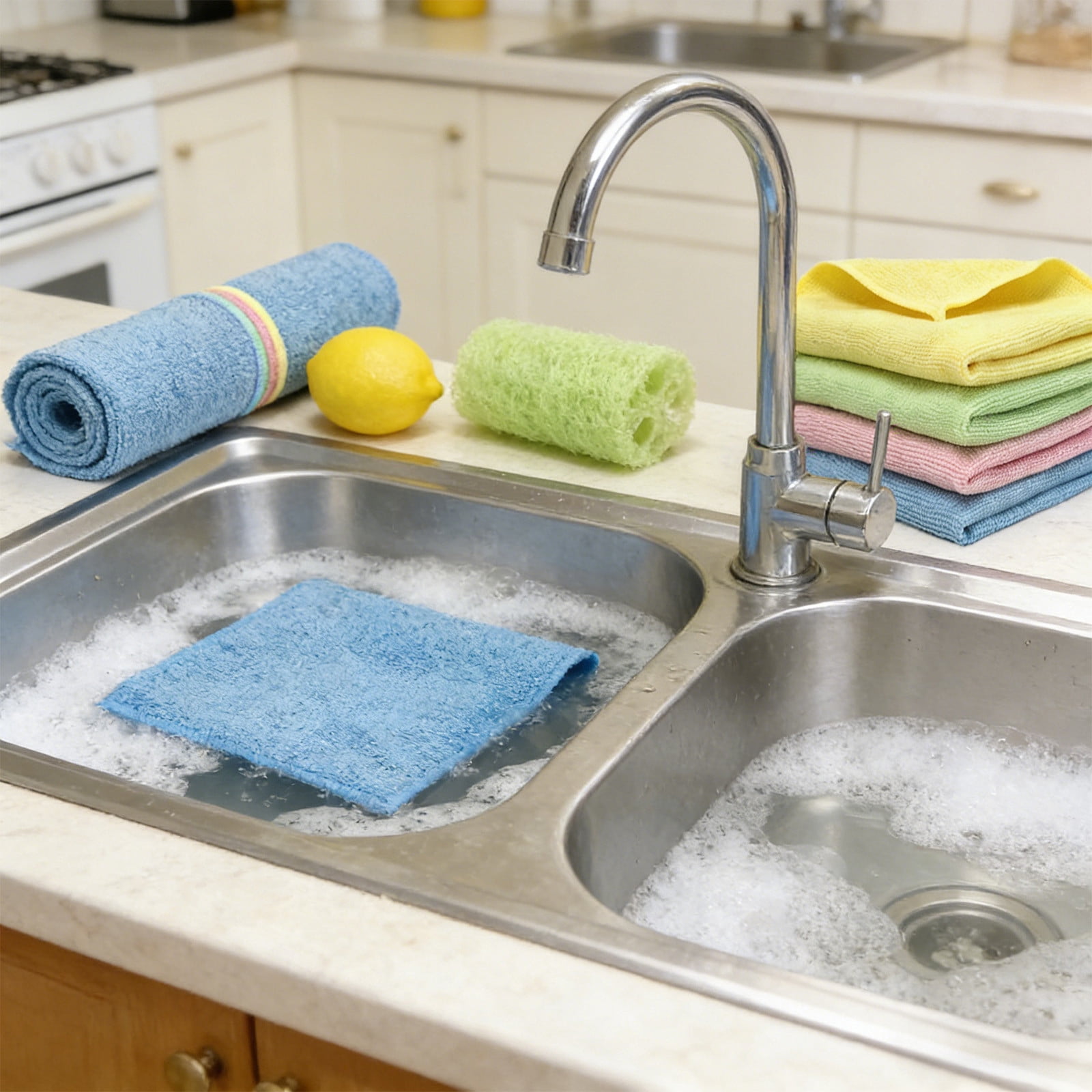 Ultra-Fine Microfiber Waffle Weave Cleaning Cloth 4 Piece,Super Absorbent and Quick-Drying for Kitchen or Car,Soft and Lint-Free,Reusable and Durable for Daily Cleaning Tasks. - Image 5