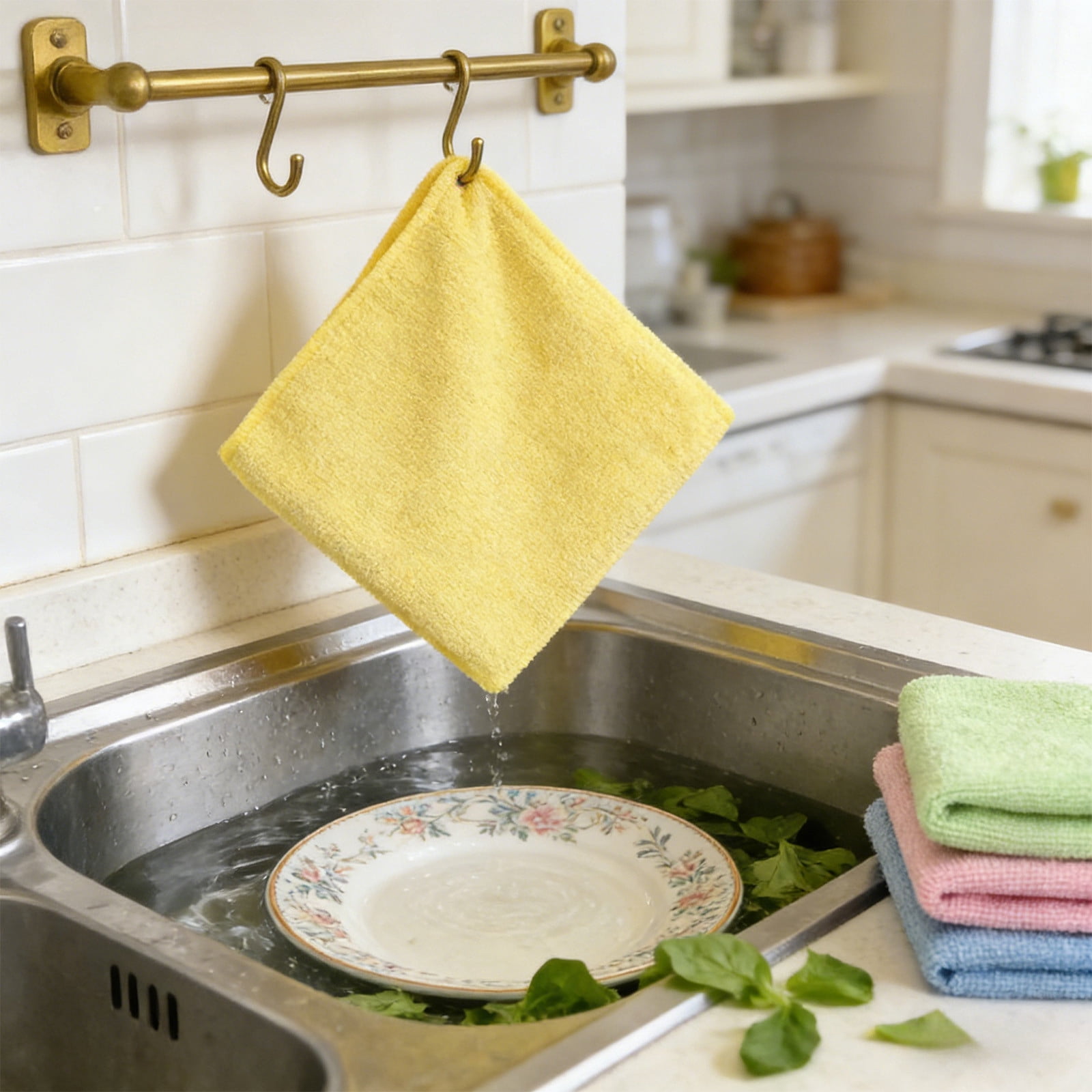 Ultra-Fine Microfiber Waffle Weave Cleaning Cloth 4 Piece,Super Absorbent and Quick-Drying for Kitchen or Car,Soft and Lint-Free,Reusable and Durable for Daily Cleaning Tasks. - Image 6
