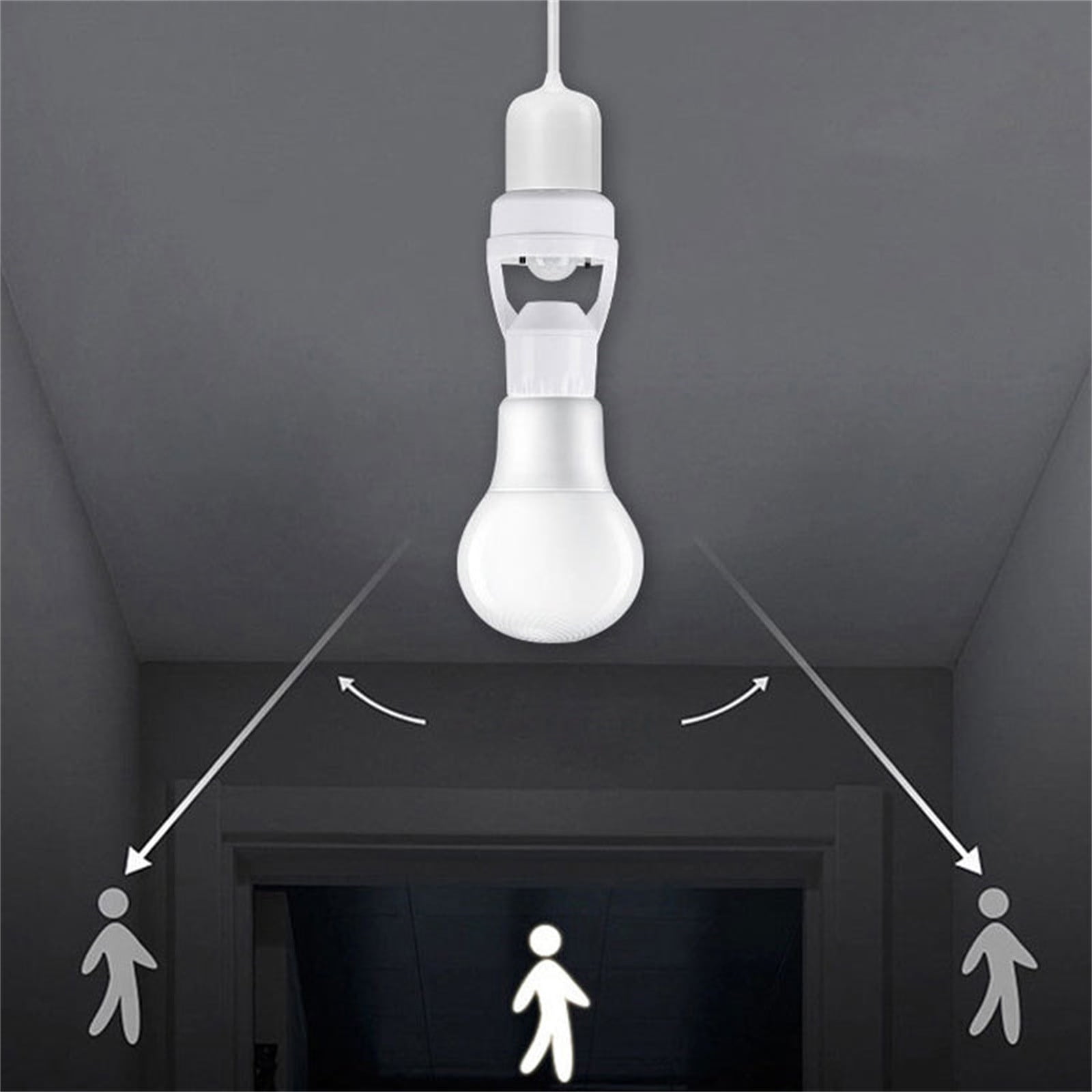 E27 Screw Motion Sensor Light Socket with Infrared Detection,Automatic On/Off for Stairs and Hallways,Easy Installation No Wiring,360-Direction Sensing for Energy Saving and Security - Image 4
