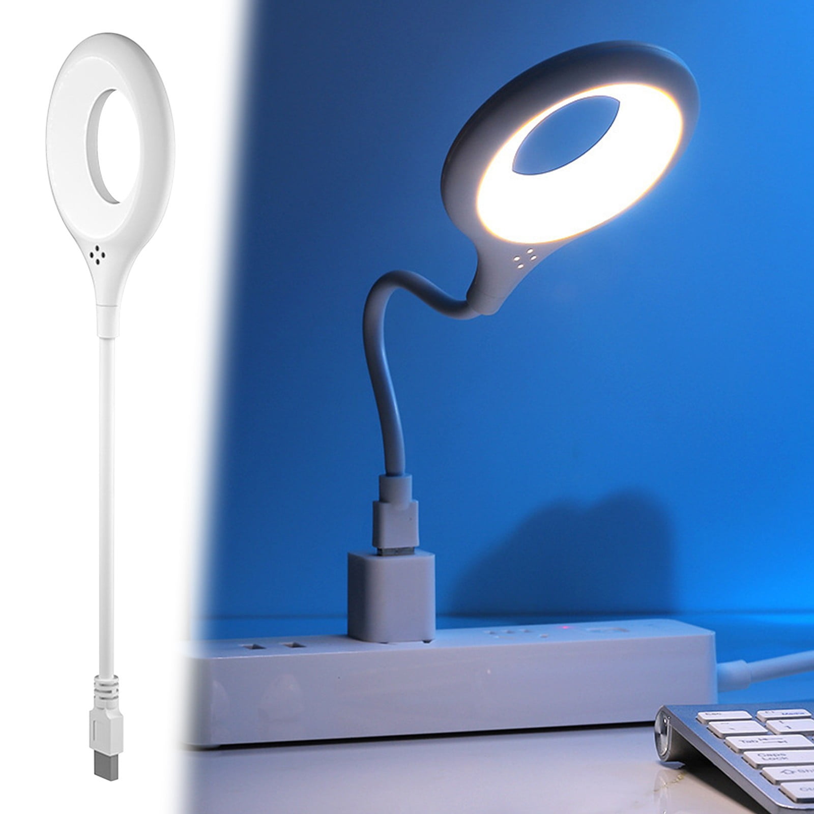 Portable Rechargeable Desk Light Mini Clip Lamp,Desk Lamp Clip on Reading Light,Bedside Lamp with Clamp,Room Essential Clip on Lights Wall-Mounted,Rechargeable Reading Lights for Dorm Makeup - Image 1