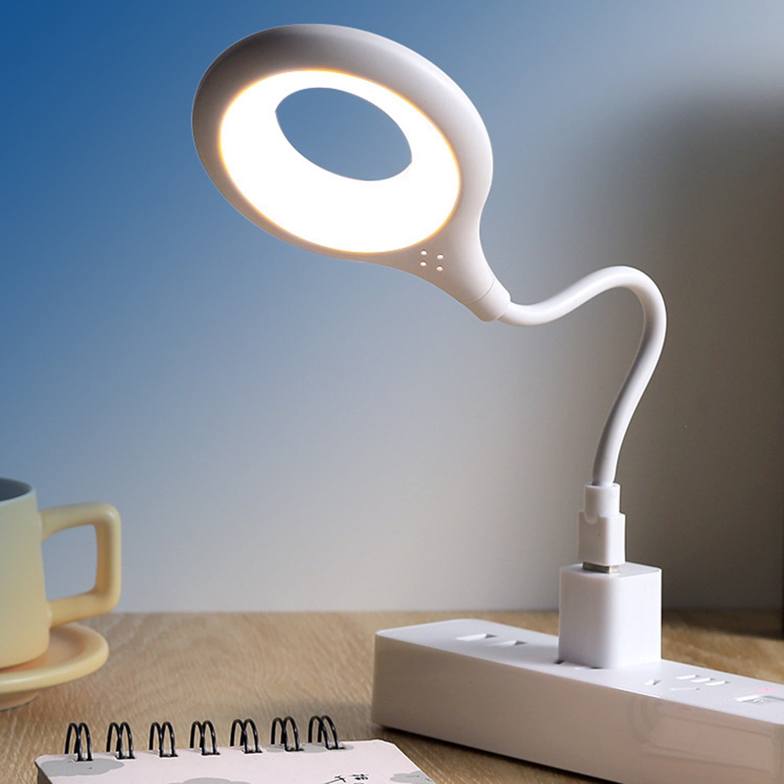 Portable Rechargeable Desk Light Mini Clip Lamp,Desk Lamp Clip on Reading Light,Bedside Lamp with Clamp,Room Essential Clip on Lights Wall-Mounted,Rechargeable Reading Lights for Dorm Makeup - Image 3