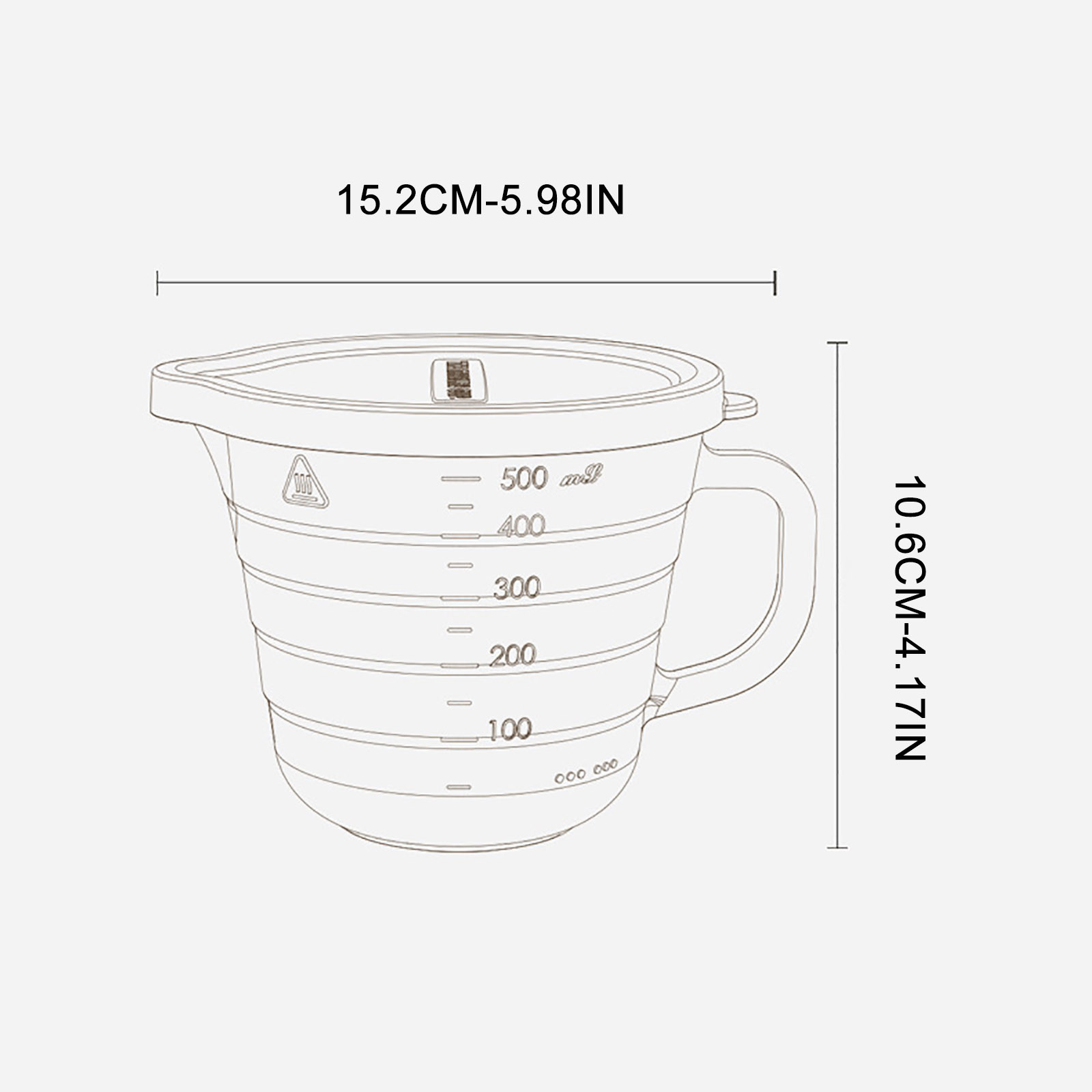 Transparent Glass Measuring Cup for Baking,Microwave-Safe with Handle and Graduated Marks,High Borosilicate Material and Heat-Resistant,Ideal for Kitchen,Mixing,or Cooking. - Image 3