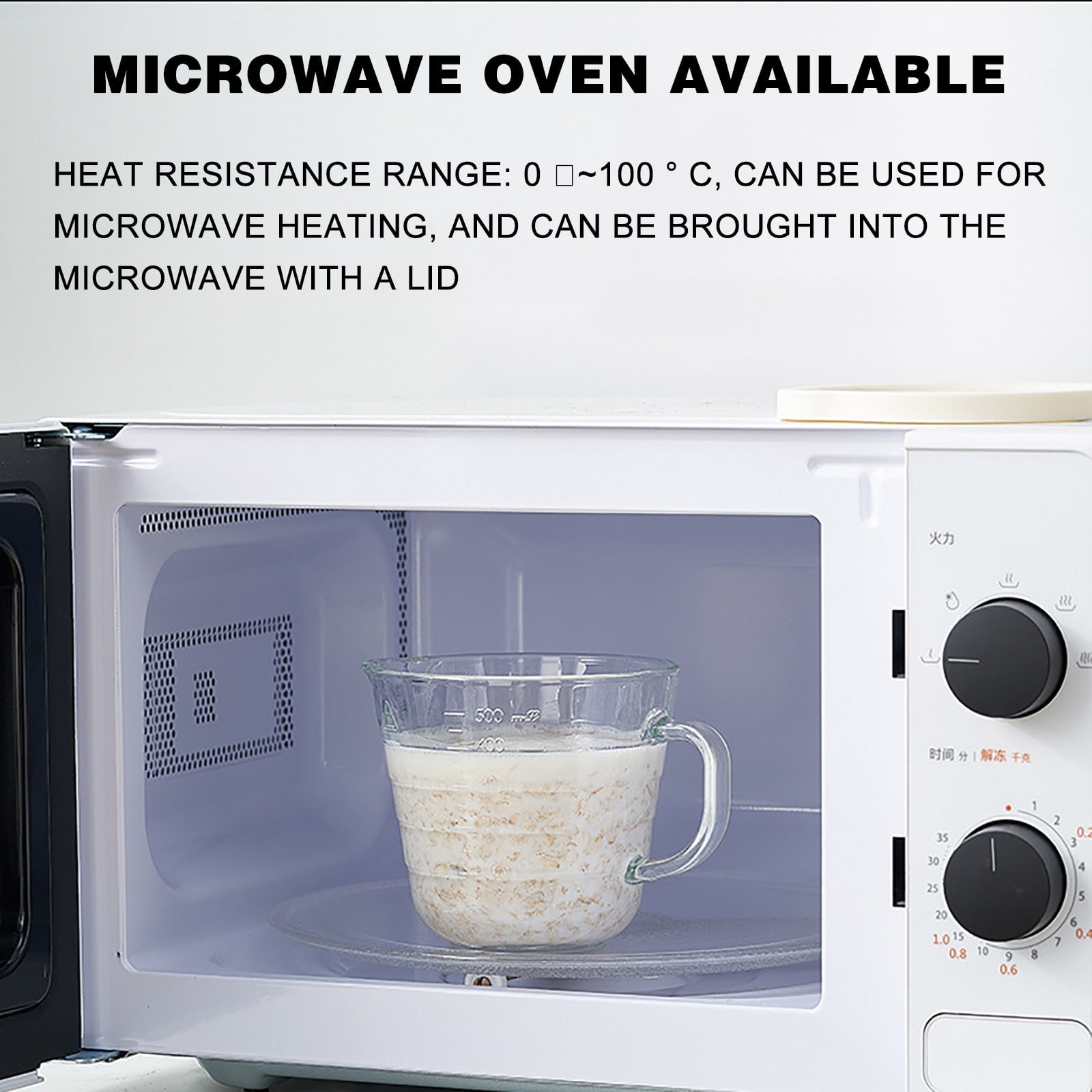 Transparent Glass Measuring Cup for Baking,Microwave-Safe with Handle and Graduated Marks,High Borosilicate Material and Heat-Resistant,Ideal for Kitchen,Mixing,or Cooking. - Image 5
