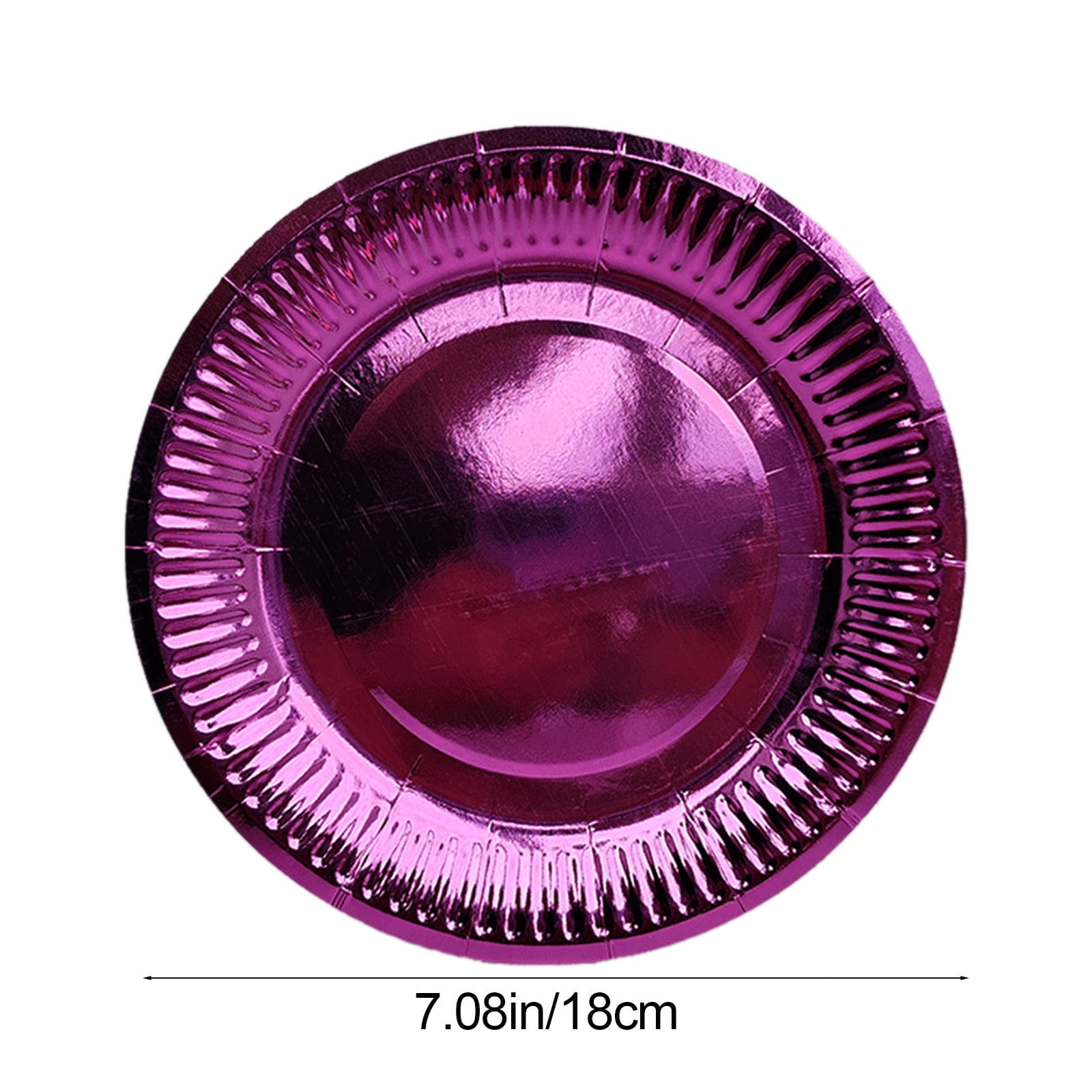 10PCS Gold Red Paper Plates,Disposable Foil Gold Card Cake Dessert Plates Glitter Tableware Party Supplies for Dinner Wedding Anniversary Birthday Bridal Shower Decorations,Gold Card Paper Plates Purple - Image 1