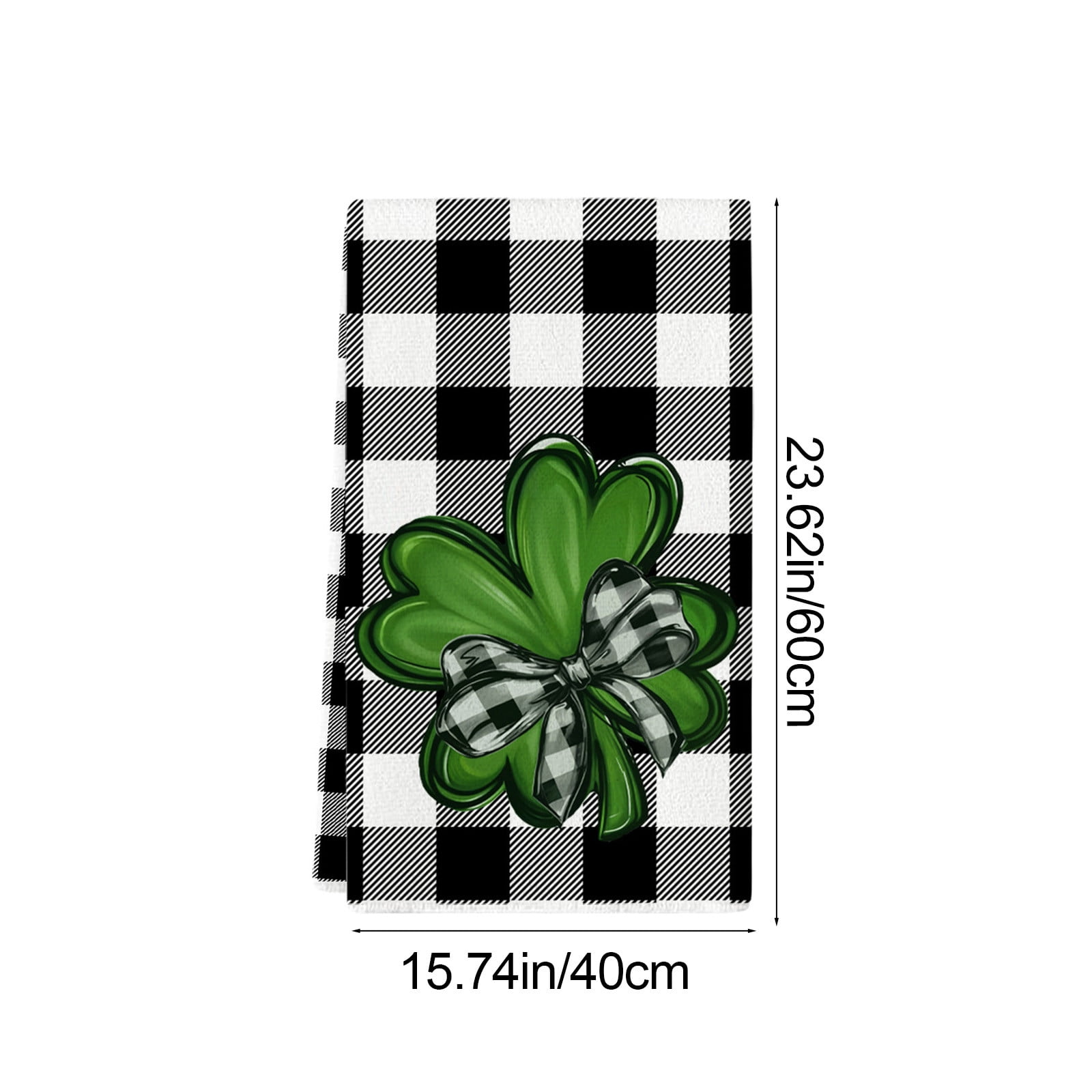 Shamrock Green Dish Towel,Set of 1 St.Patrick's Day Kitchen Towel,Bathroom Decorative Cloth for Irish Decoration Kitchen Bathroom Home Cooking Housewarming Gifts,15 x 24 Inch A - Image 3
