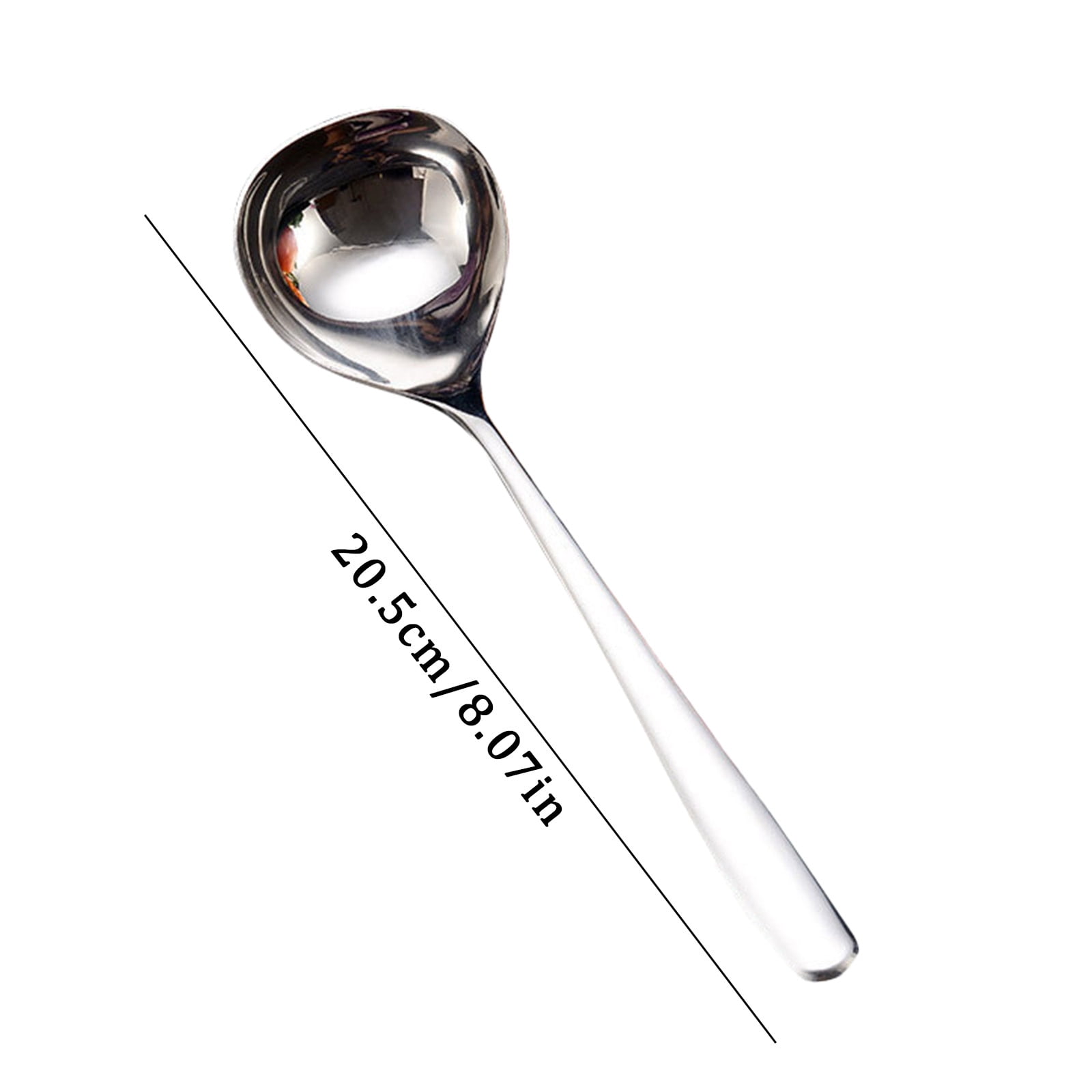 1 Pcs Small Ladle,8 Inch Stainless Steel Small Ladle,Small Gravy Soup Serving Ladle,Metal Serving Ladles,Kitchen Gravy Soup Spoon,Small Gravy Soup Spoon for Spooning Gravies,(Silver,8.07 in) Silver - Image 2