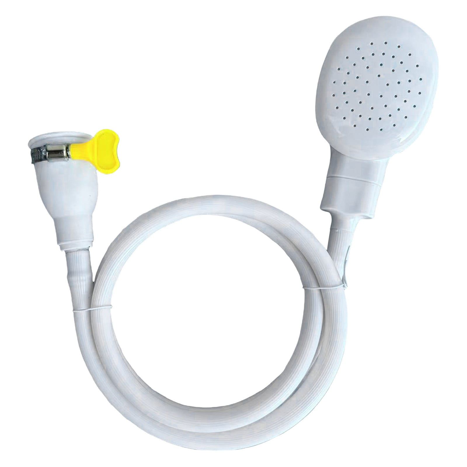 Portable Sink Hose Faucet Sprayer Sink Spray Rubber Hose Shampoo Sprayer Handheld Faucet Shower for Pets, Bathing Baby, Washing Hair, Rinsing Vegetables, 4.26 Ft 4.26' White - Image 1