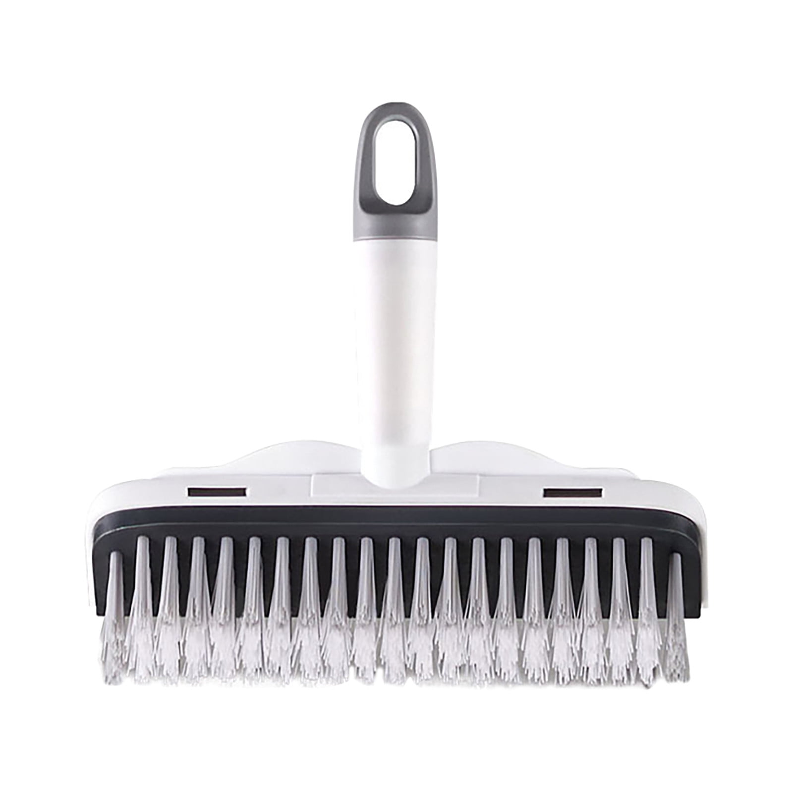 CCMAOLU Floor Scrub Brush with Long Handle,2 in 1 Stiff Bristle Brush & Squeegee Broom for Floor,Bathroom,Tile,Wall Cleaning Tool,Push Scrubber for Shower,Deck,Garage A - Image 1
