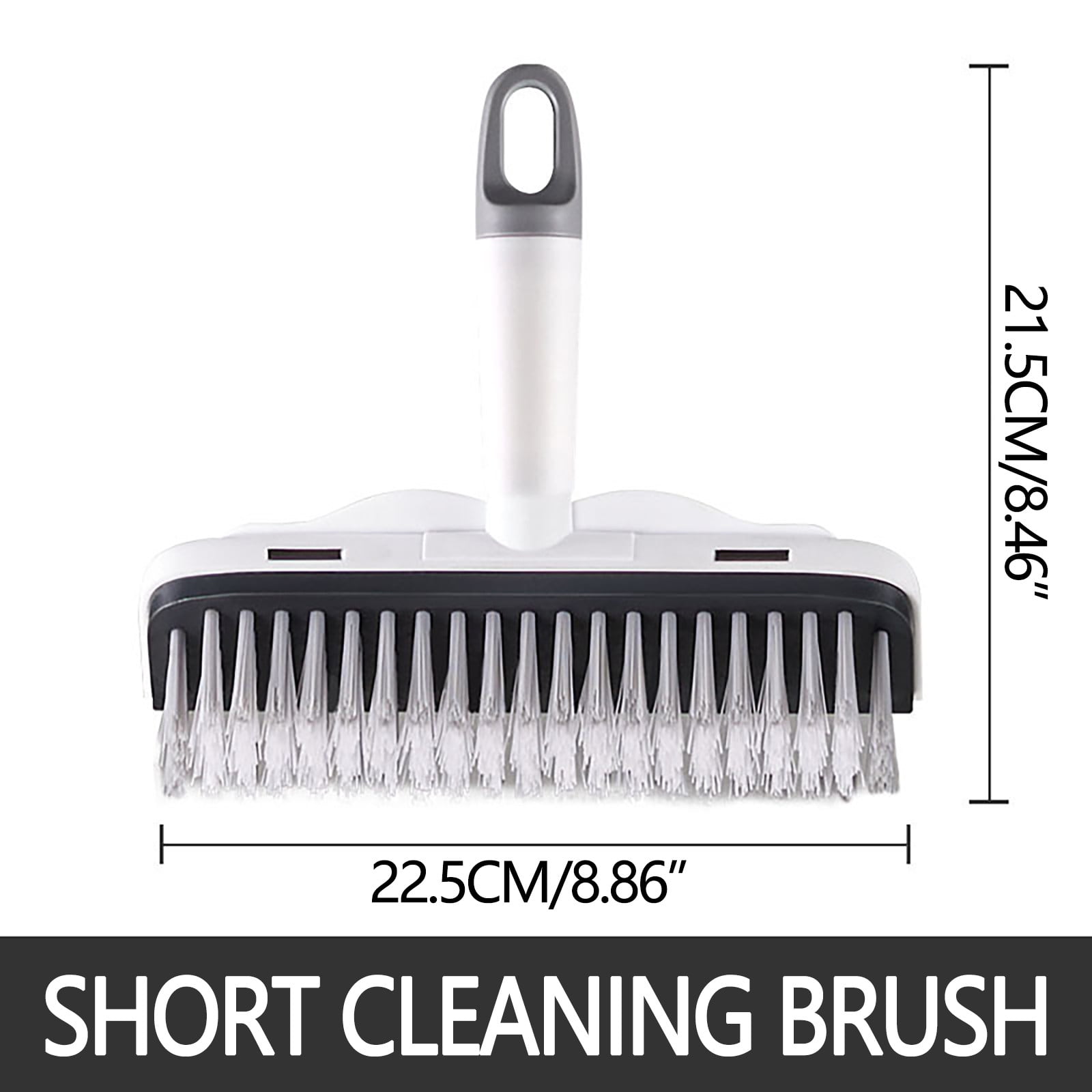 CCMAOLU Floor Scrub Brush with Long Handle,2 in 1 Stiff Bristle Brush & Squeegee Broom for Floor,Bathroom,Tile,Wall Cleaning Tool,Push Scrubber for Shower,Deck,Garage A - Image 3