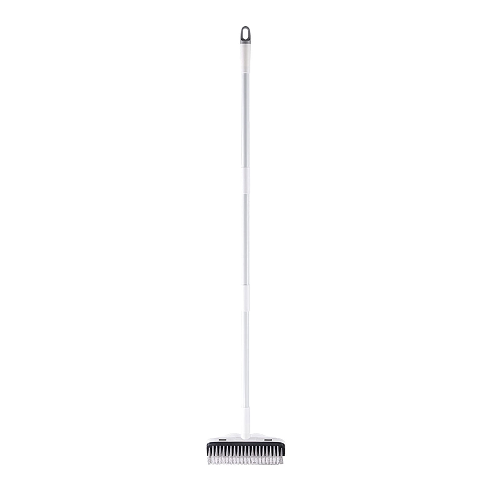 CCMAOLU Floor Scrub Brush with Long Handle,2 in 1 Stiff Bristle Brush & Squeegee Broom for Floor,Bathroom,Tile,Wall Cleaning Tool,Push Scrubber for Shower,Deck,Garage B - Image 1
