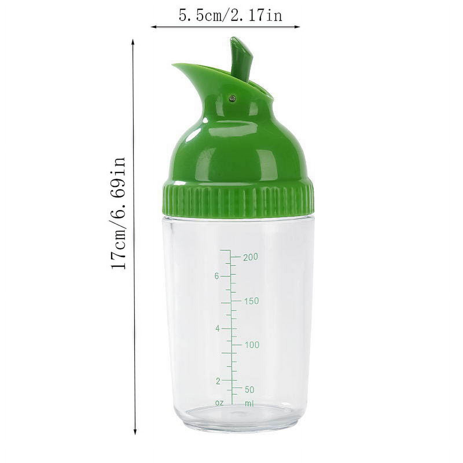 CCMAOLU Salad Dressing Shaker Container,Leak Proof Kitchen Bottle with Dripless Pour & Soft Grip,BPA Free Plastic Design for Sauces,Oil & Homemade Dressings,Easy Cleaning & Operation green - Image 5
