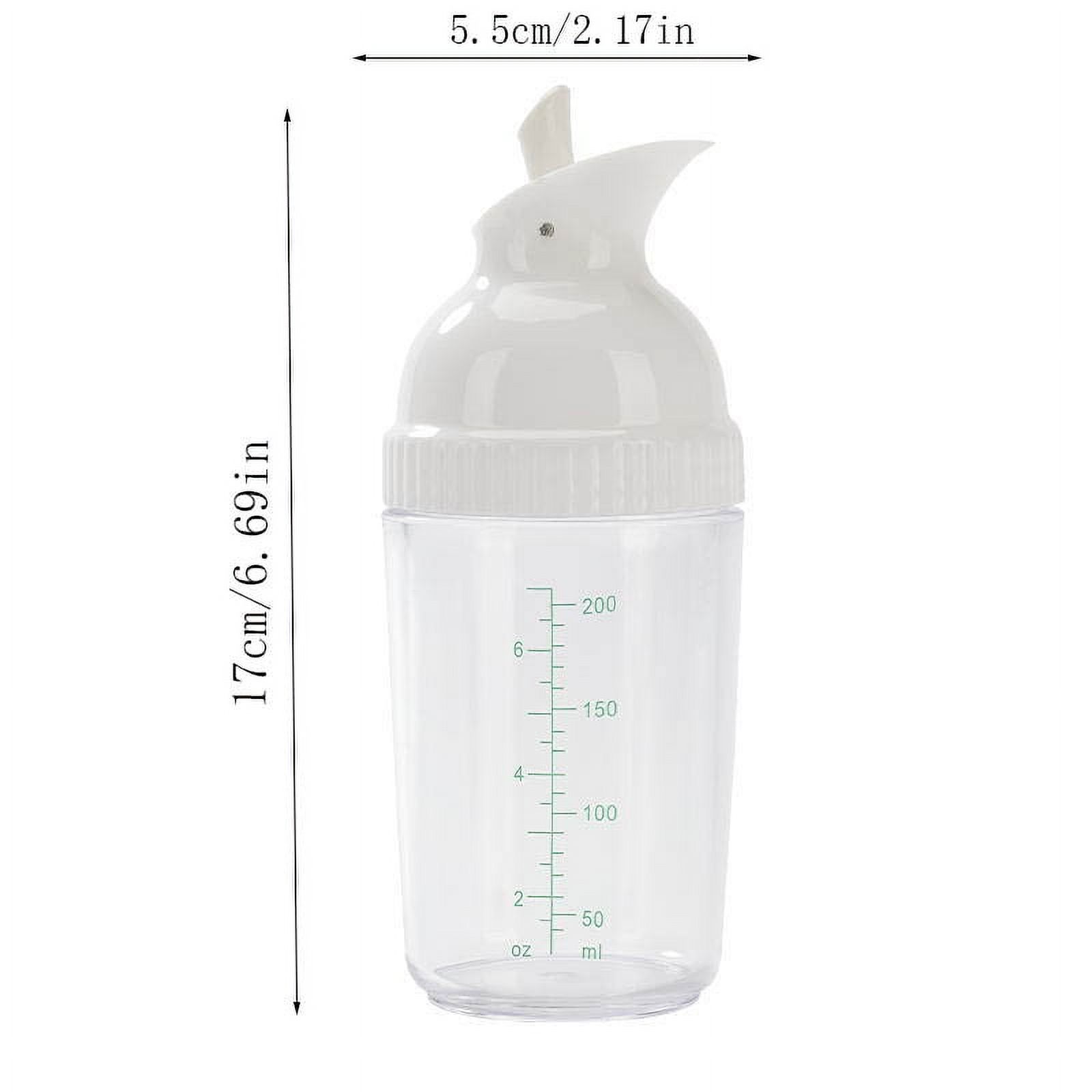 CCMAOLU Salad Dressing Shaker Container,Leak Proof Kitchen Bottle with Dripless Pour & Soft Grip,BPA Free Plastic Design for Sauces,Oil & Homemade Dressings,Easy Cleaning & Operation white - Image 5