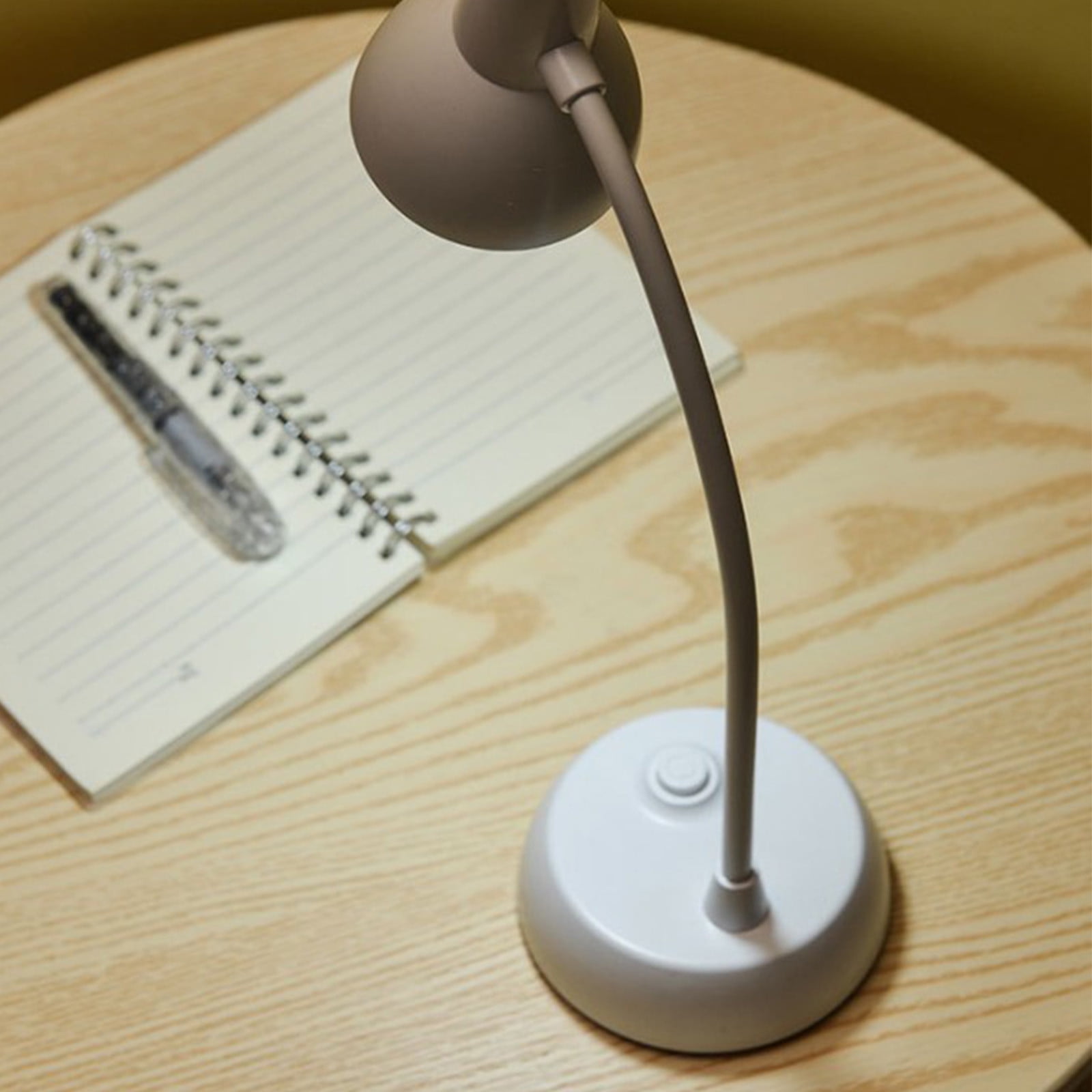 CCMAOLU Cute Pink Desk Lamp with USB Charging Port,Dimmable LED Table Lamp for Home Office,Flexible Neck Reading Light with Auto Dimming,Power Adapter Included,LED Eye Protection Table Lamp White - Image 4