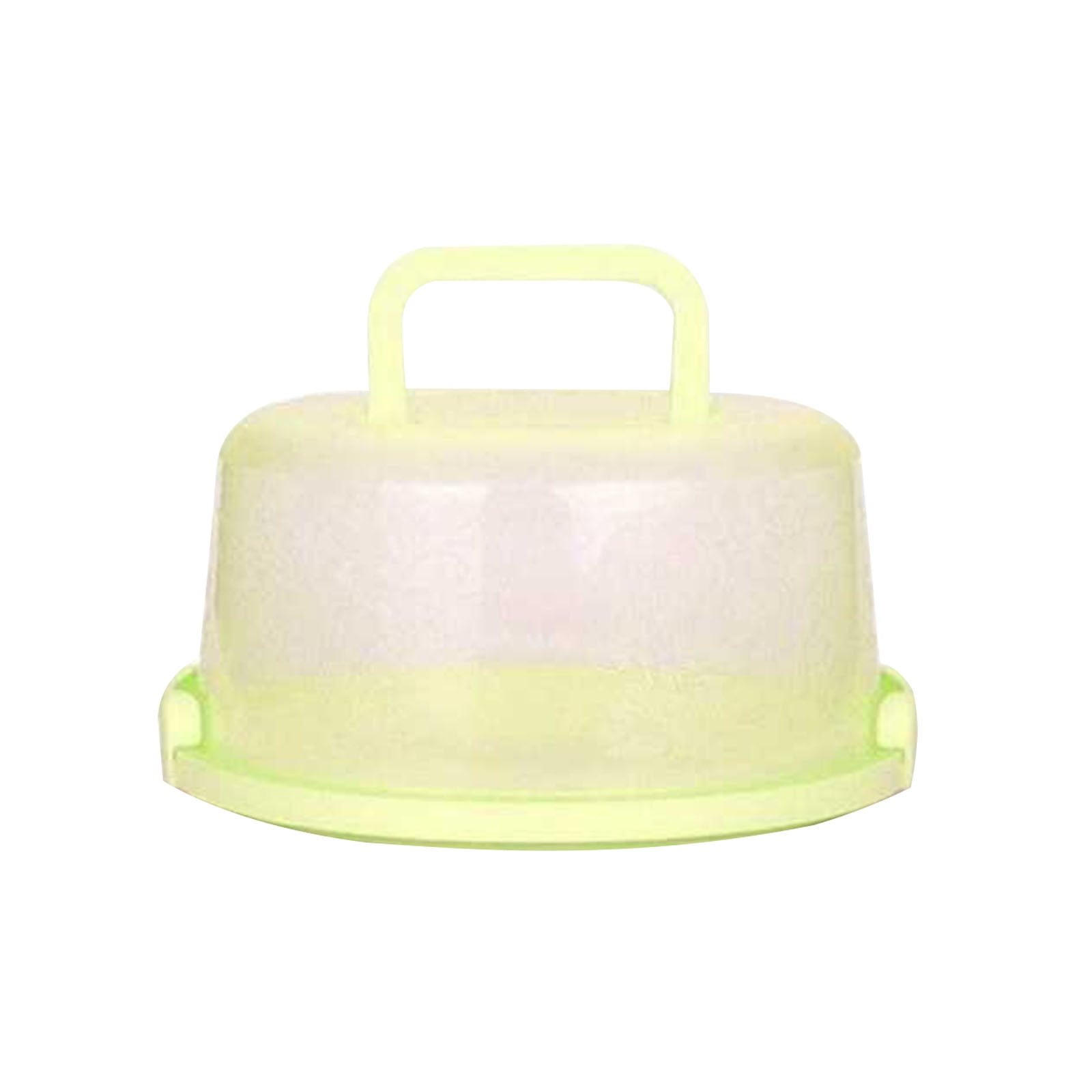 Portable Cake Storage Box, Transparent Plastic Cover with Snap Locks for Freshness, 26x22.5x13.5cm Airtight Container for Cupcakes or Snacks, Refrigerator-Safe and Odor-Proof Design Green - Image 1