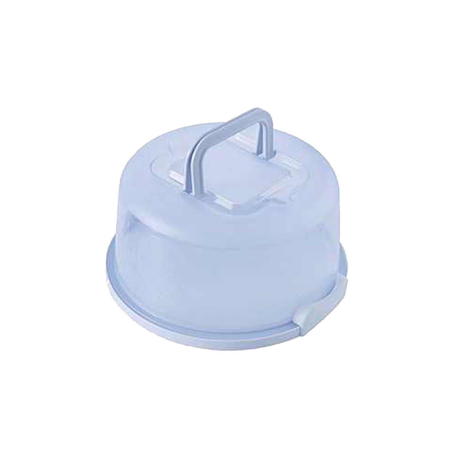 Portable Cake Storage Box, Transparent Plastic Cover with Snap Locks for Freshness, 26x22.5x13.5cm Airtight Container for Cupcakes or Snacks, Refrigerator-Safe and Odor-Proof Design Light Blue - Image 2