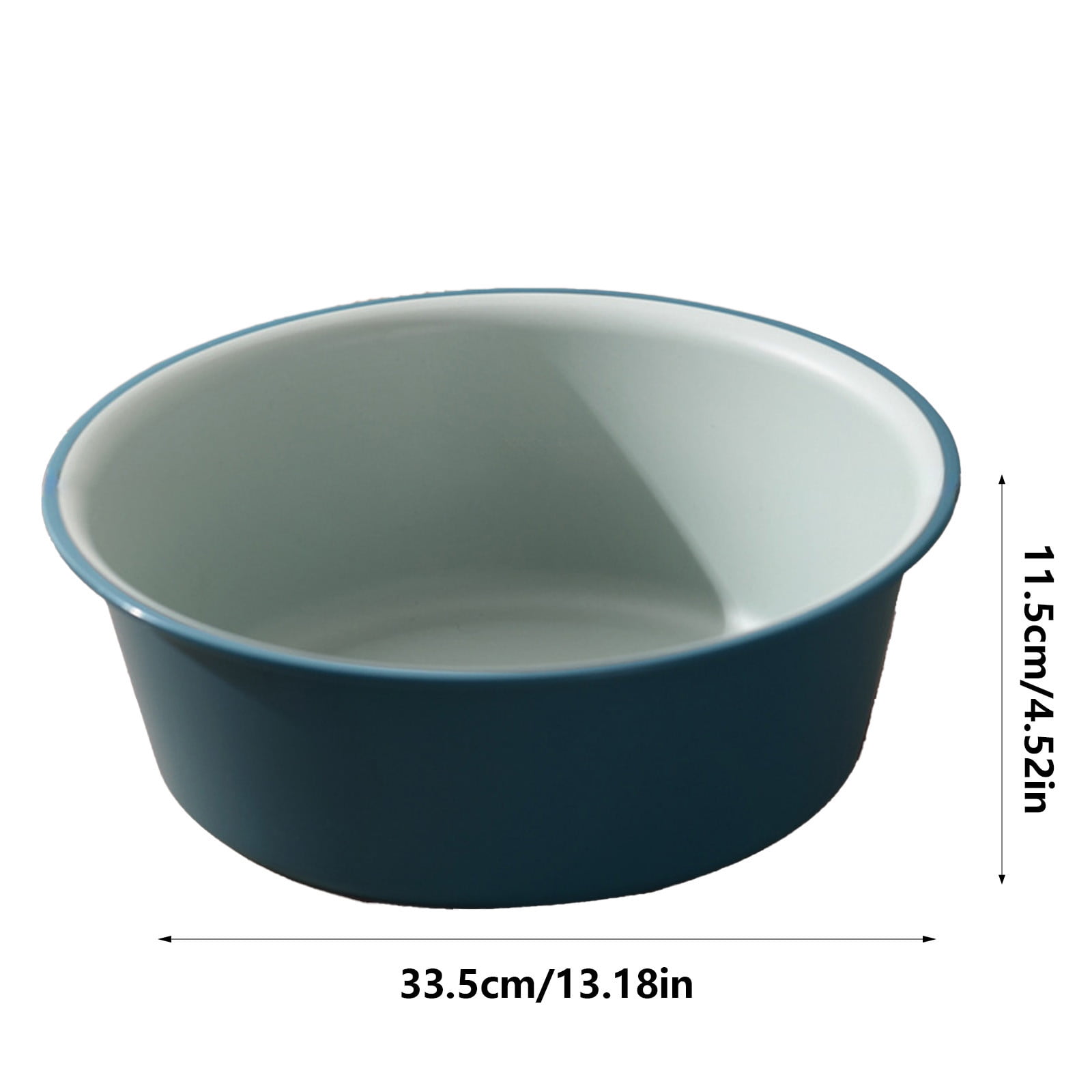 Wide Foot Wash Basin with Two-Color Design, Durable High-Temperature Plastic Washbasin for Laundry and Bathing, 13-Inch Round Shape with Large Capacity, Stable Flat Bottom for Home and Hotel Use A - Image 3